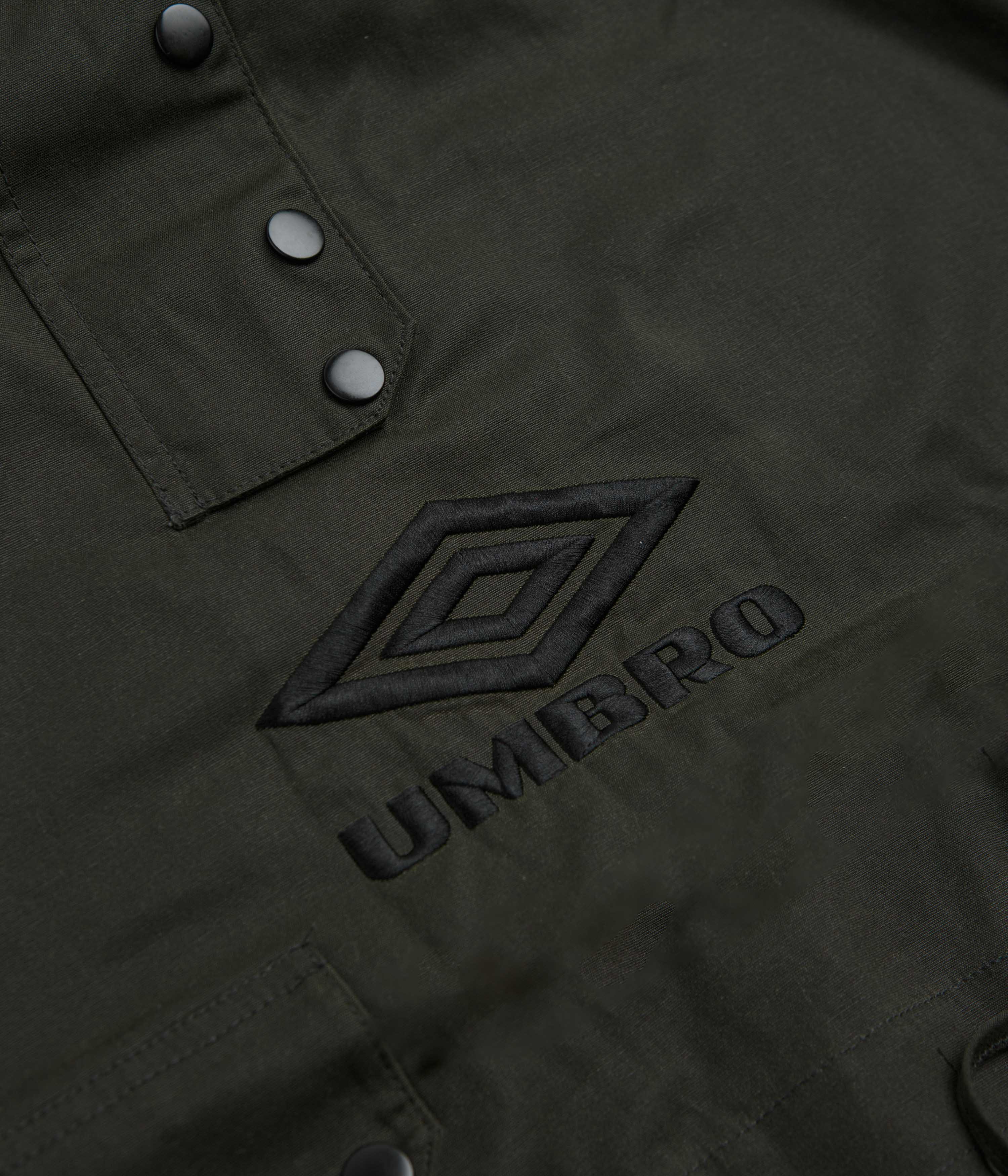 Umbro Smock Waxed Anorak - Dark Olive - Image 3