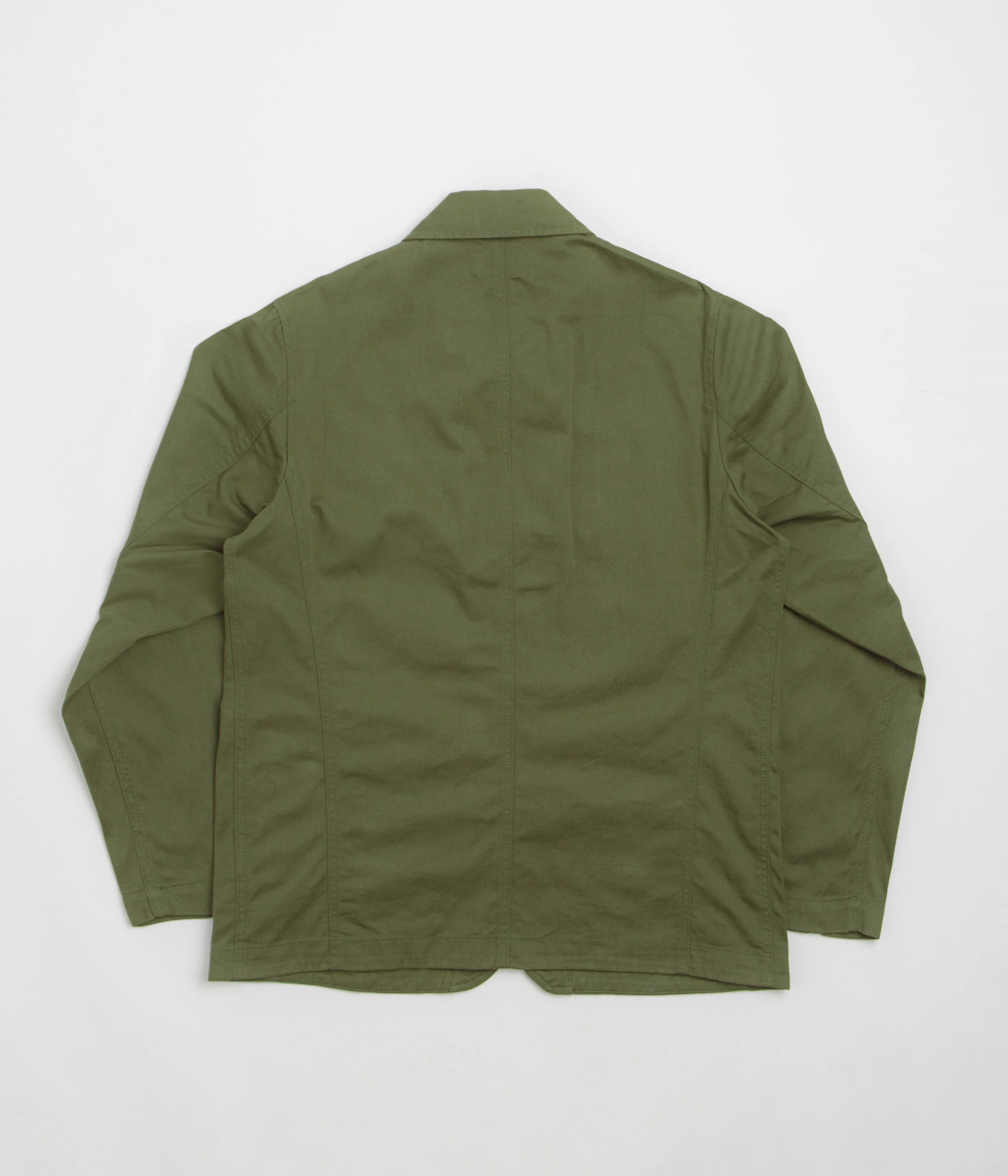 Universal Works Bakers Jacket - Light Olive - Image 3