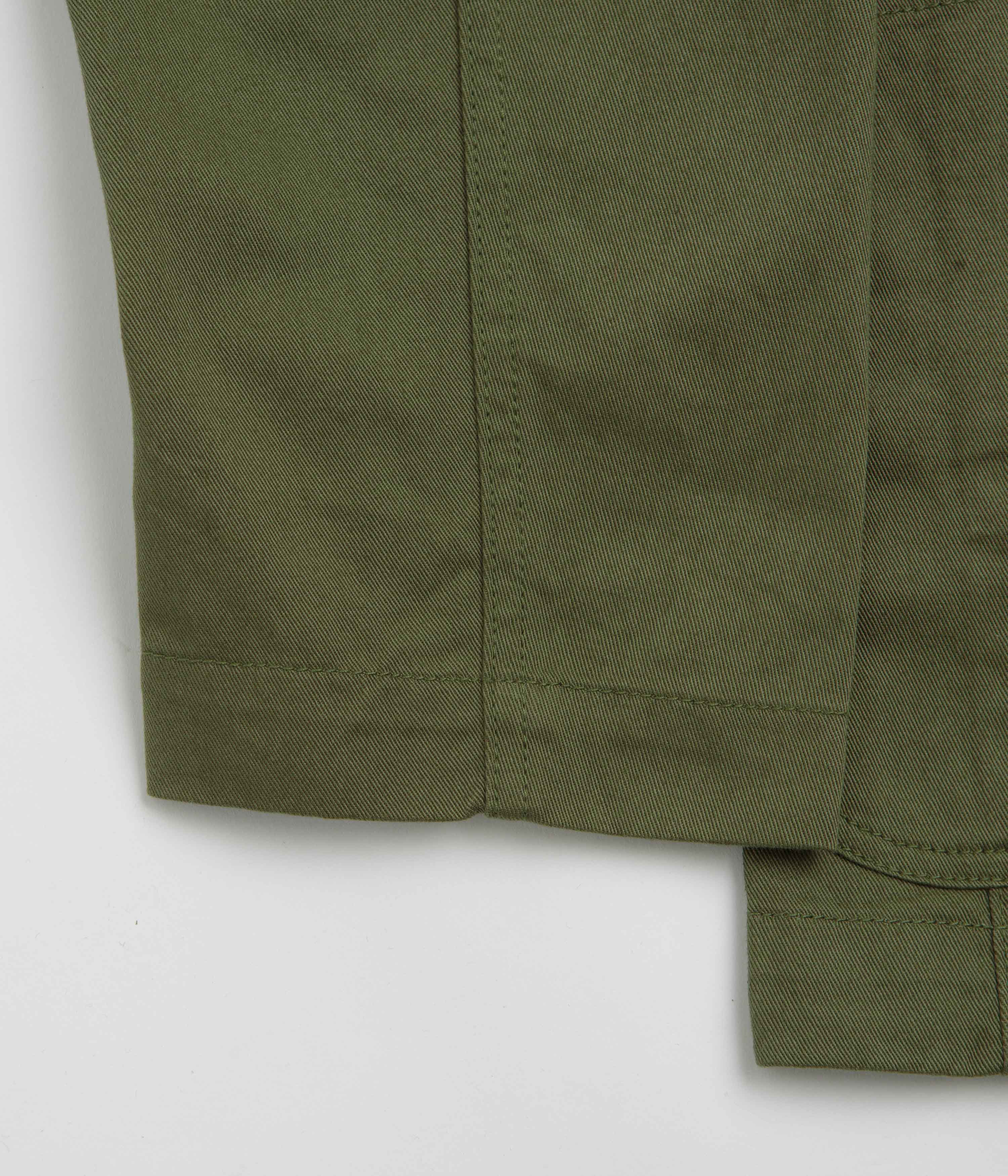 Universal Works Bakers Jacket - Light Olive - Image 7