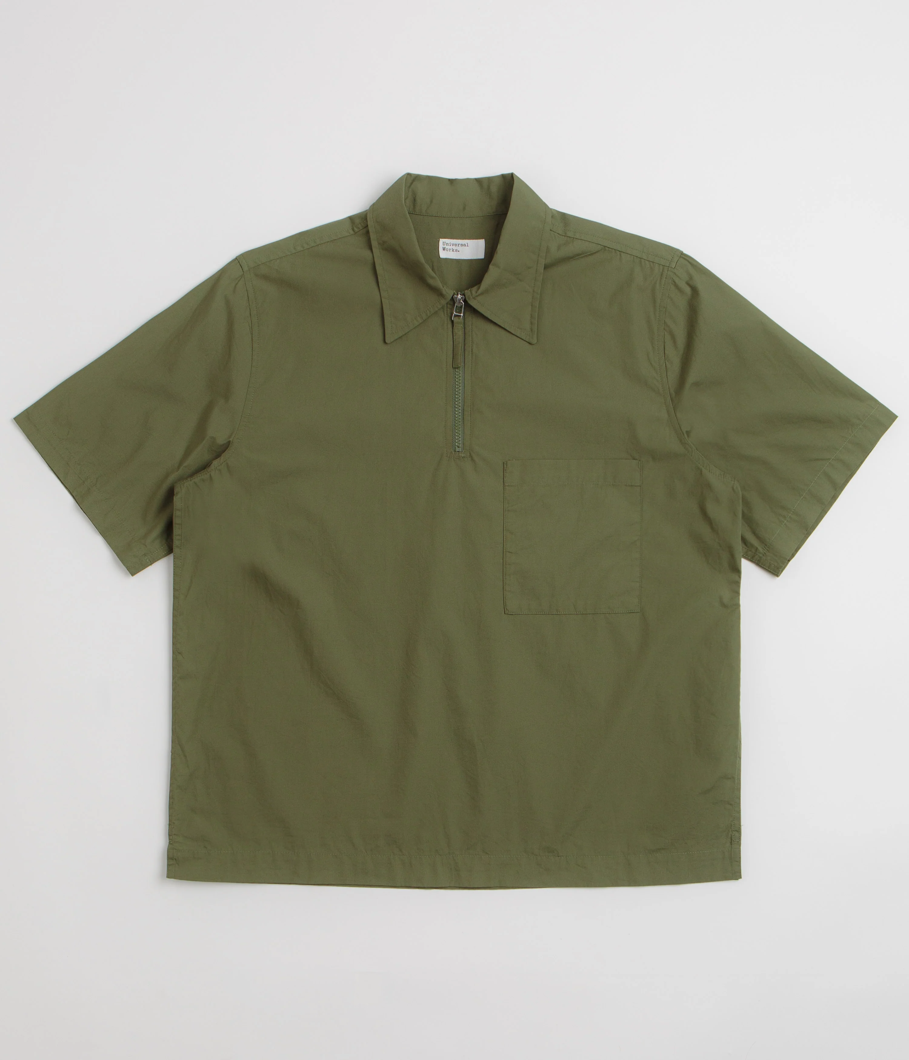 Universal Works Ewan Short Sleeve Shirt - Olive