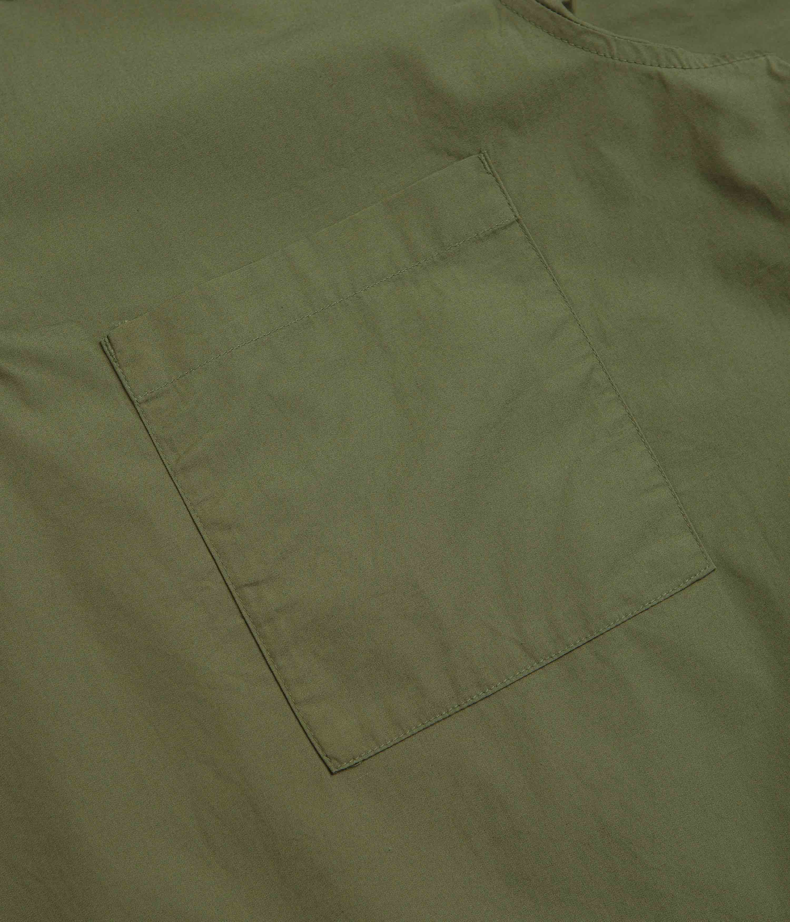 Universal Works Ewan Short Sleeve Shirt - Olive - Image 3