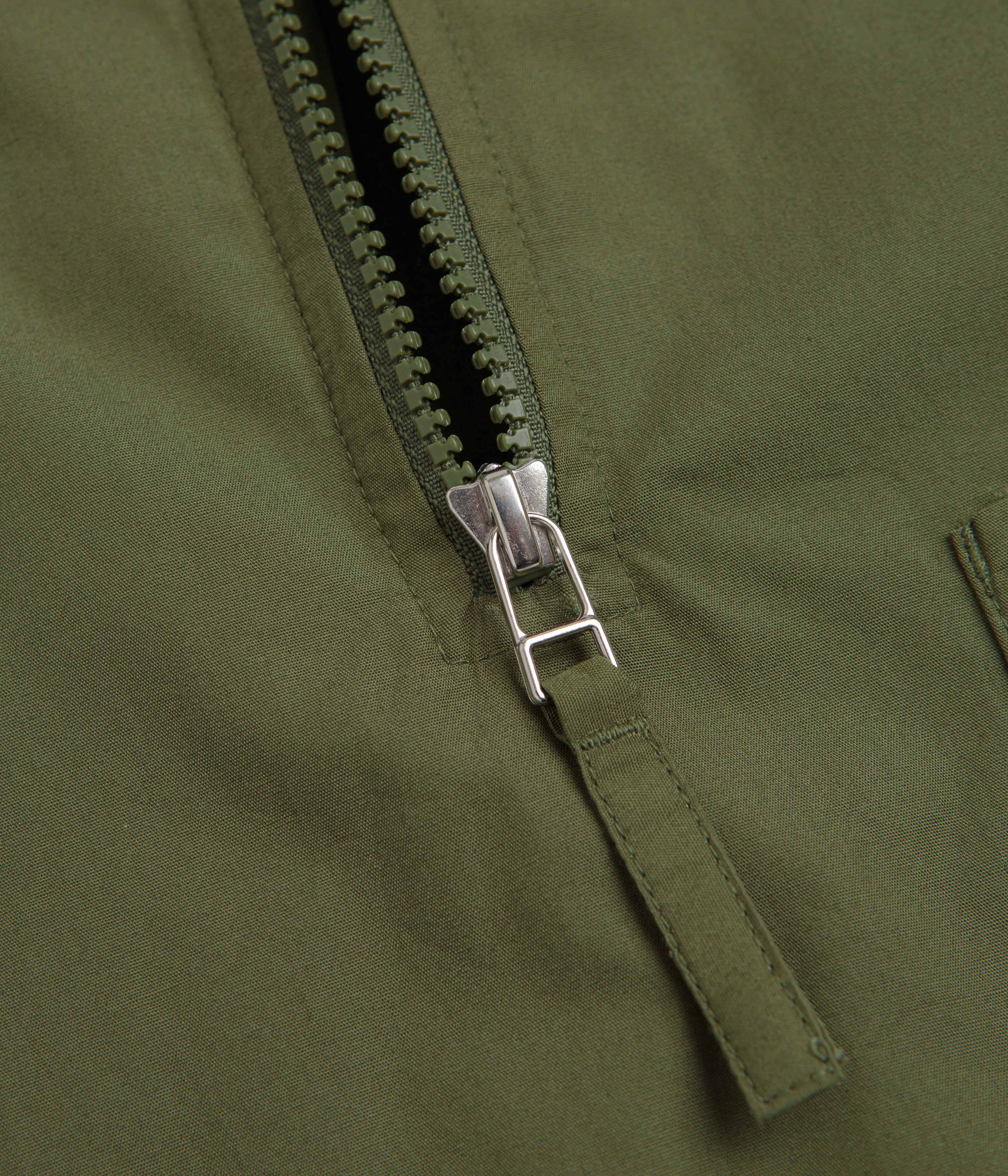 Universal Works Ewan Short Sleeve Shirt - Olive - Image 4