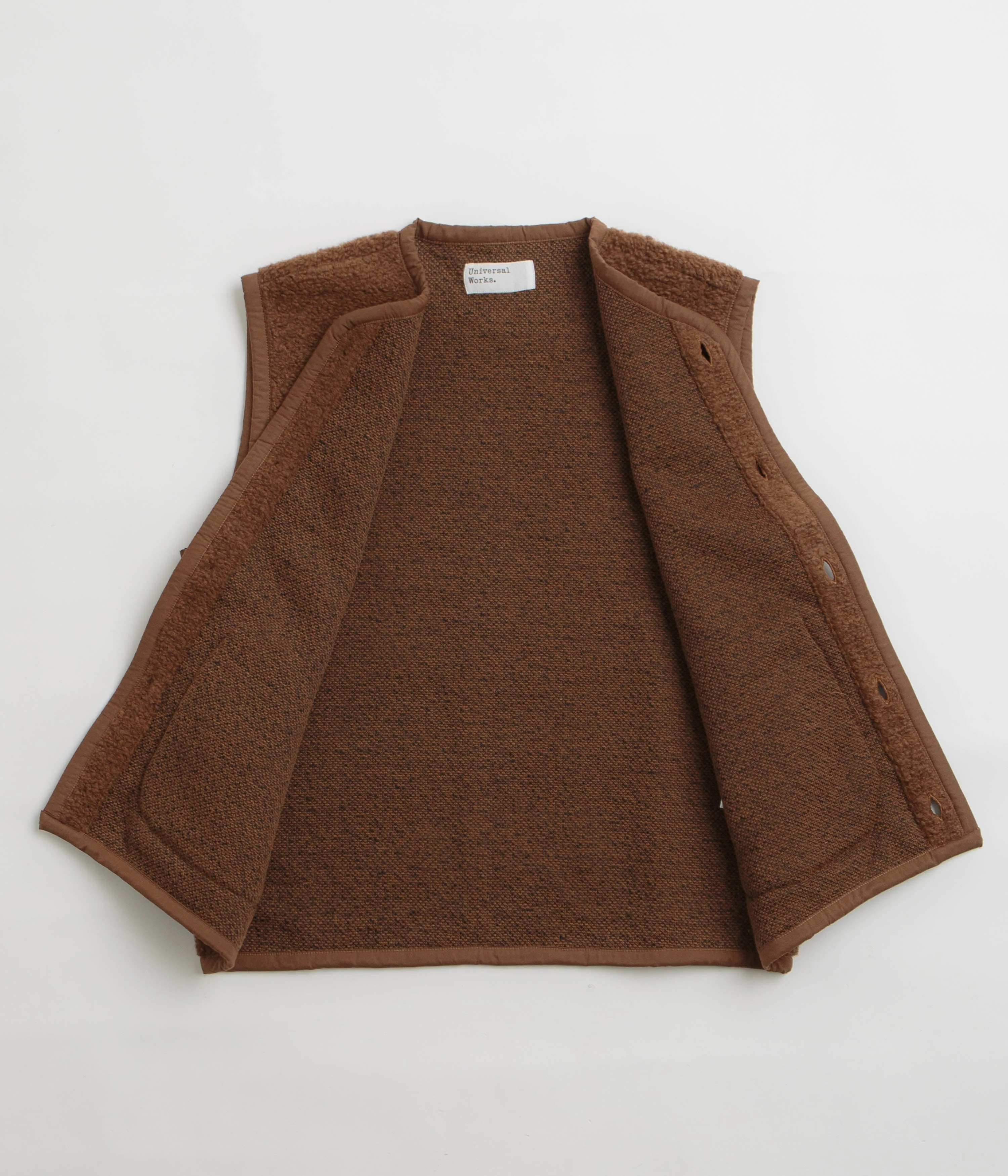 Universal Works Lancaster Gilet - Brown - Image 3