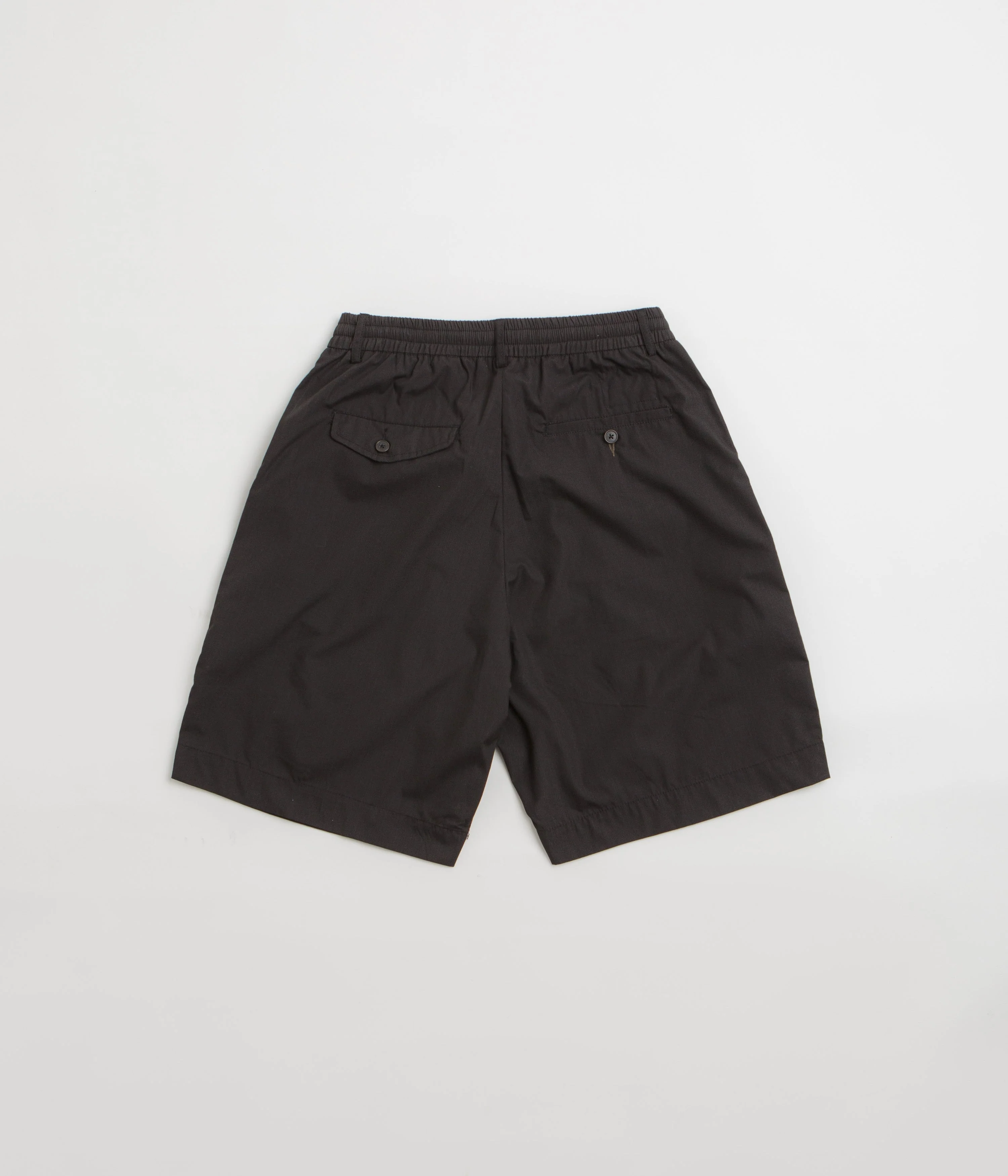 Universal Works Pleated Track Shorts - Black - Image 2