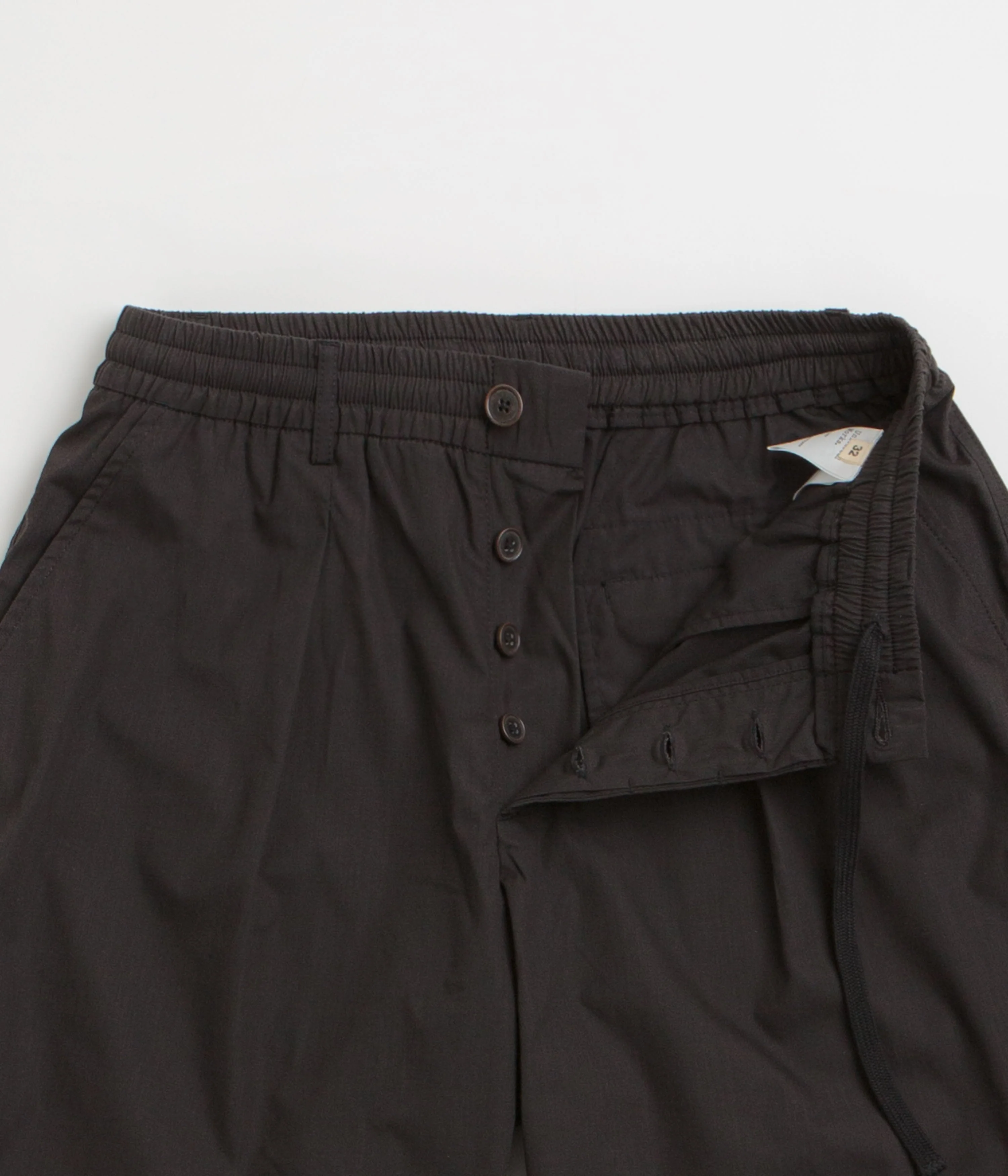 Universal Works Pleated Track Shorts - Black - Image 4
