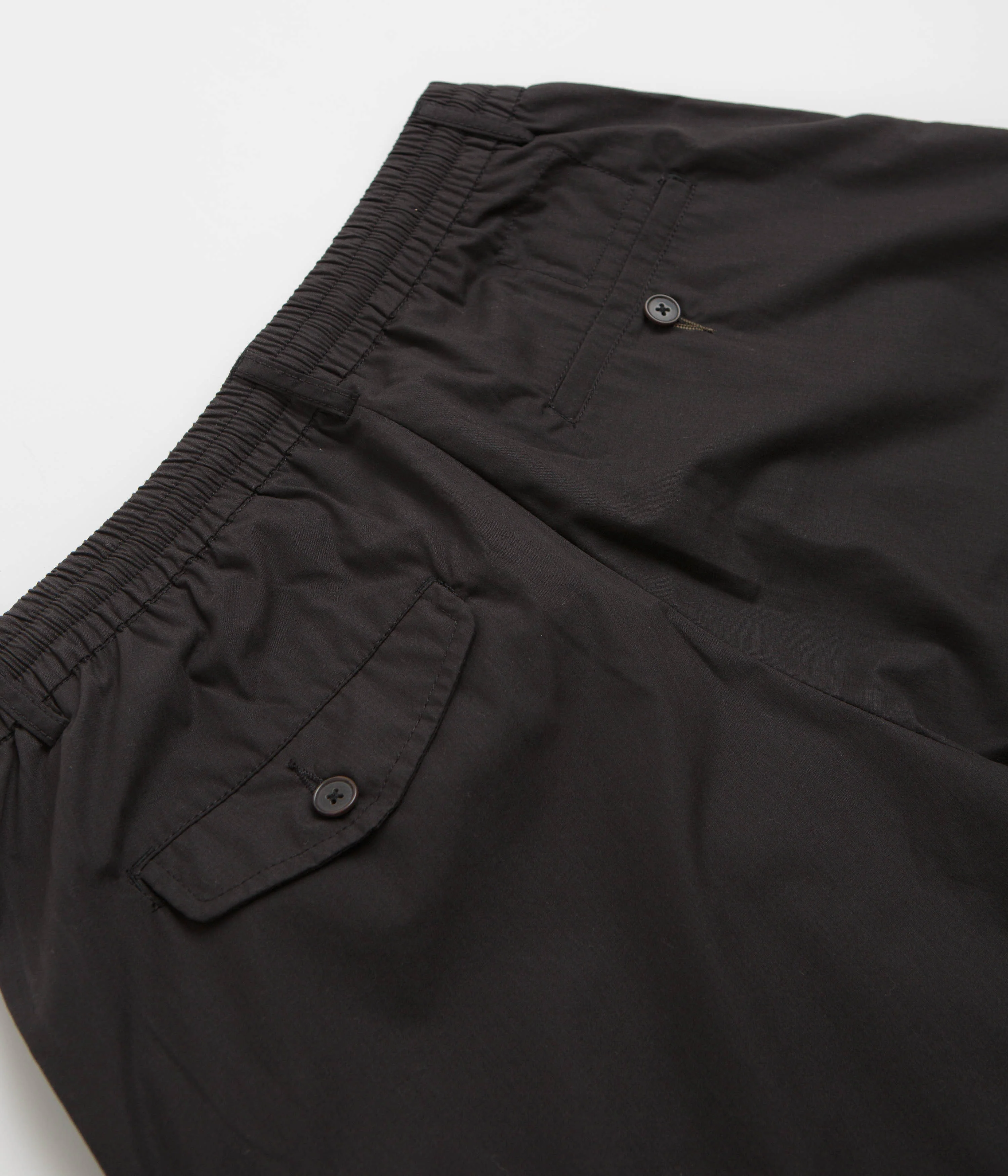 Universal Works Pleated Track Shorts - Black - Image 6