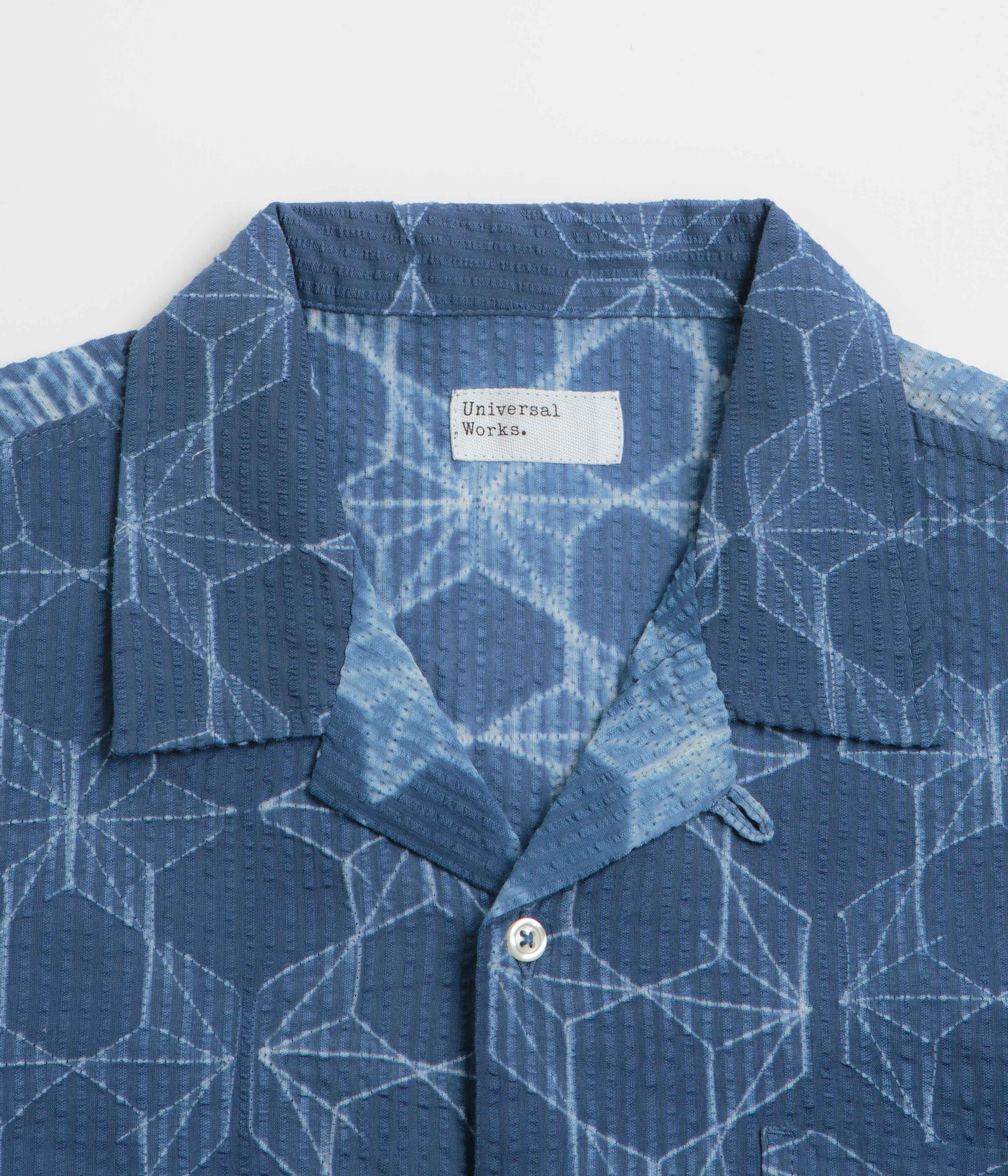 Universal Works Road Short Sleeve Shirt - Indigo - Image 2