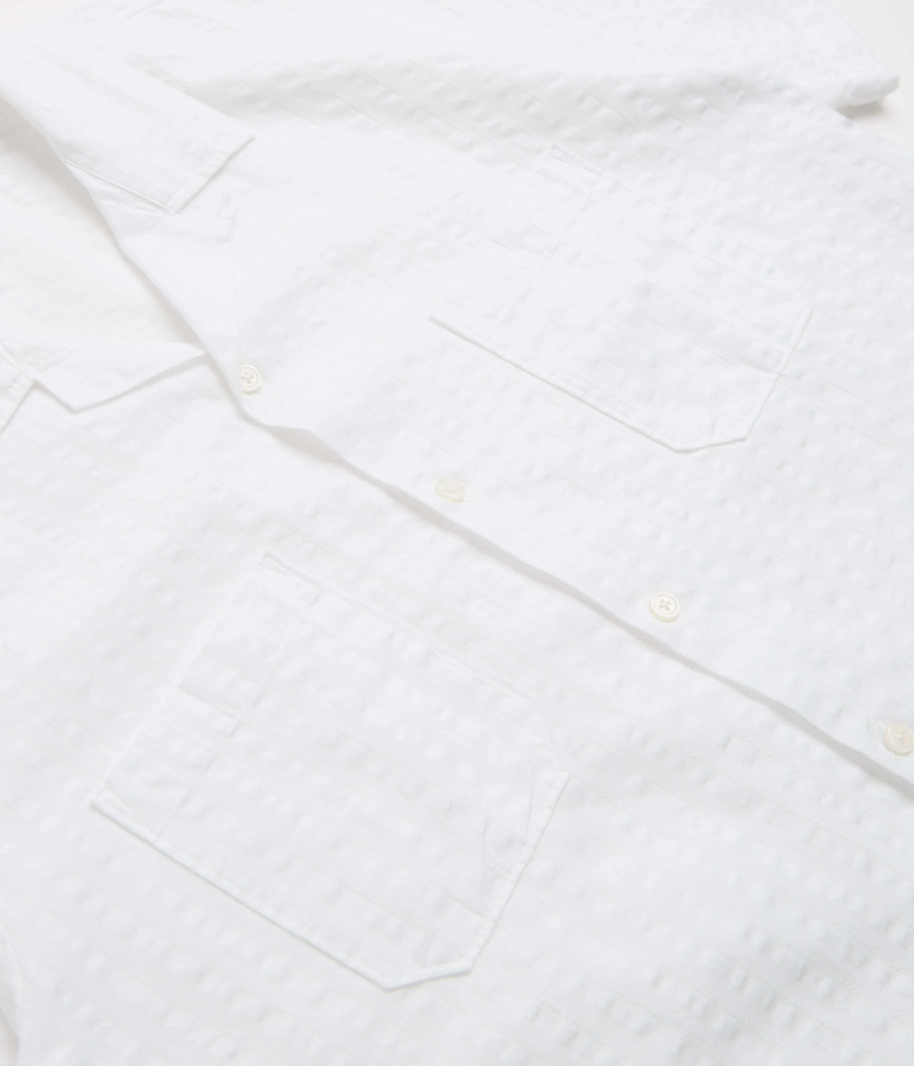 Universal Works Sal Road Short Sleeve Shirt - White - Image 3