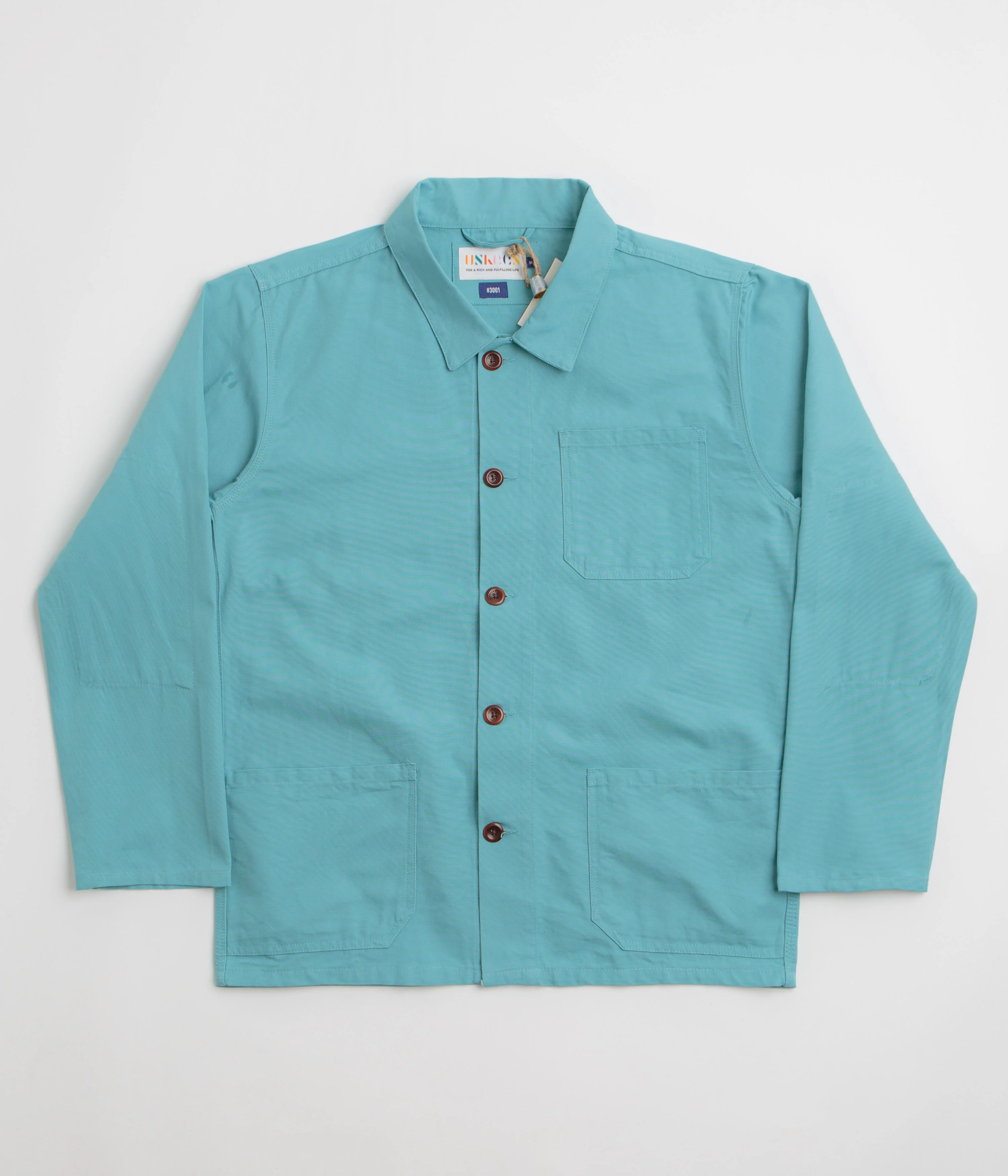 Uskees 3001 Buttoned Overshirt - Aqua