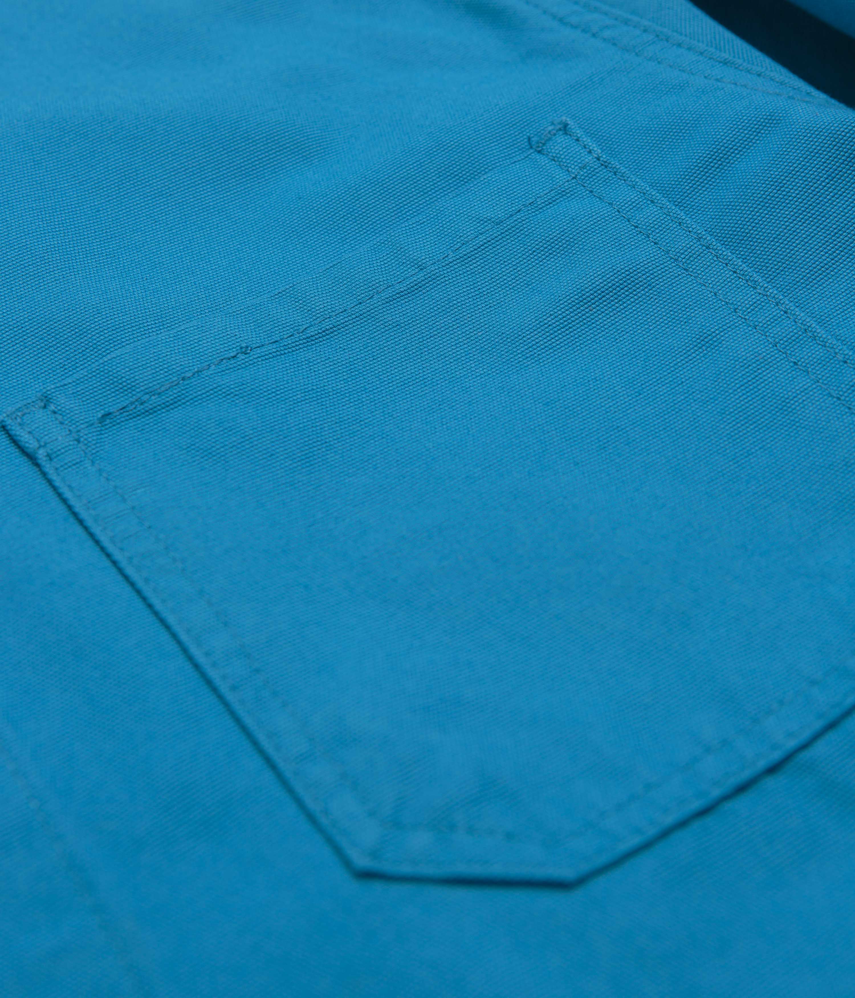 Uskees 3001 Buttoned Overshirt - Bright Blue - Image 5