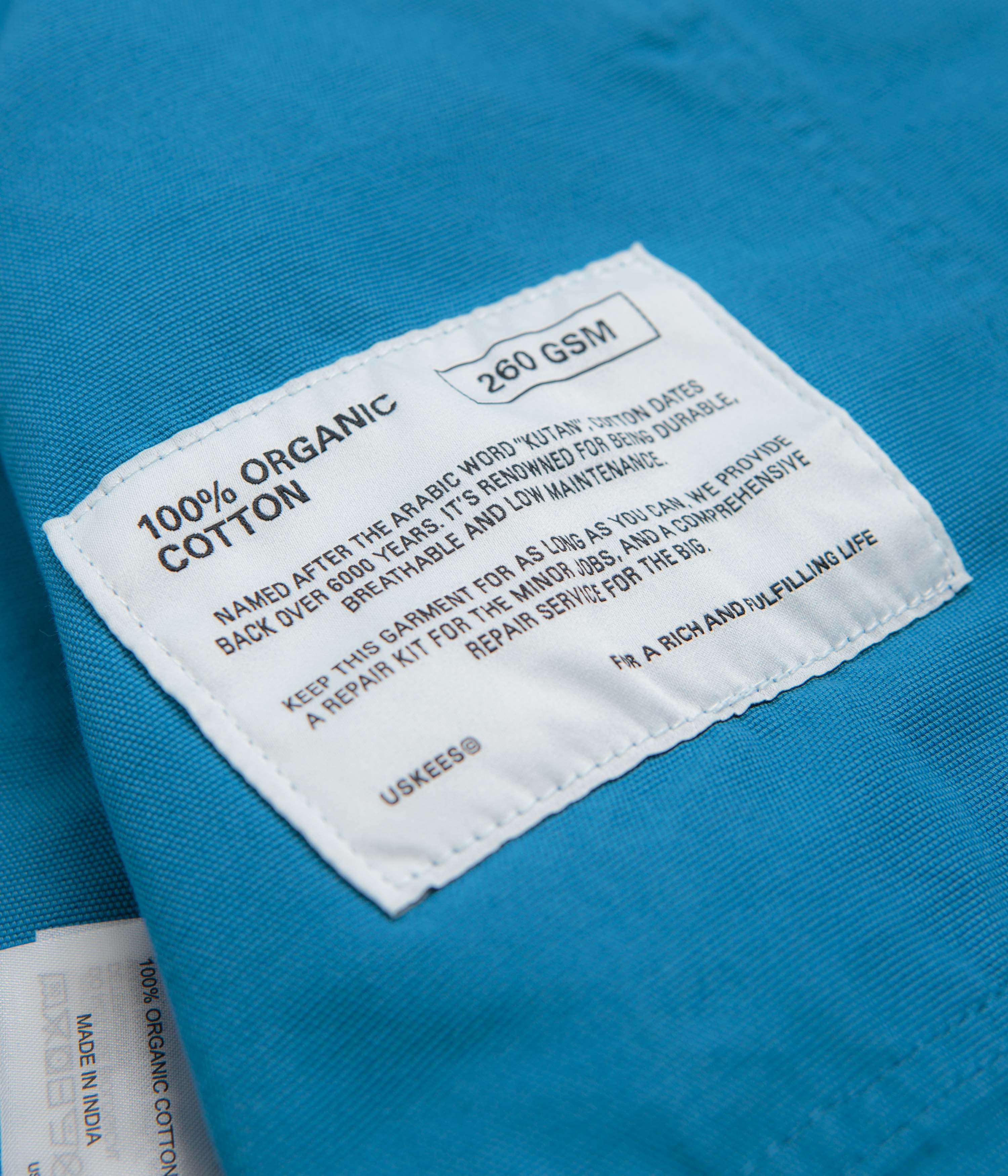 Uskees 3001 Buttoned Overshirt - Bright Blue - Image 6