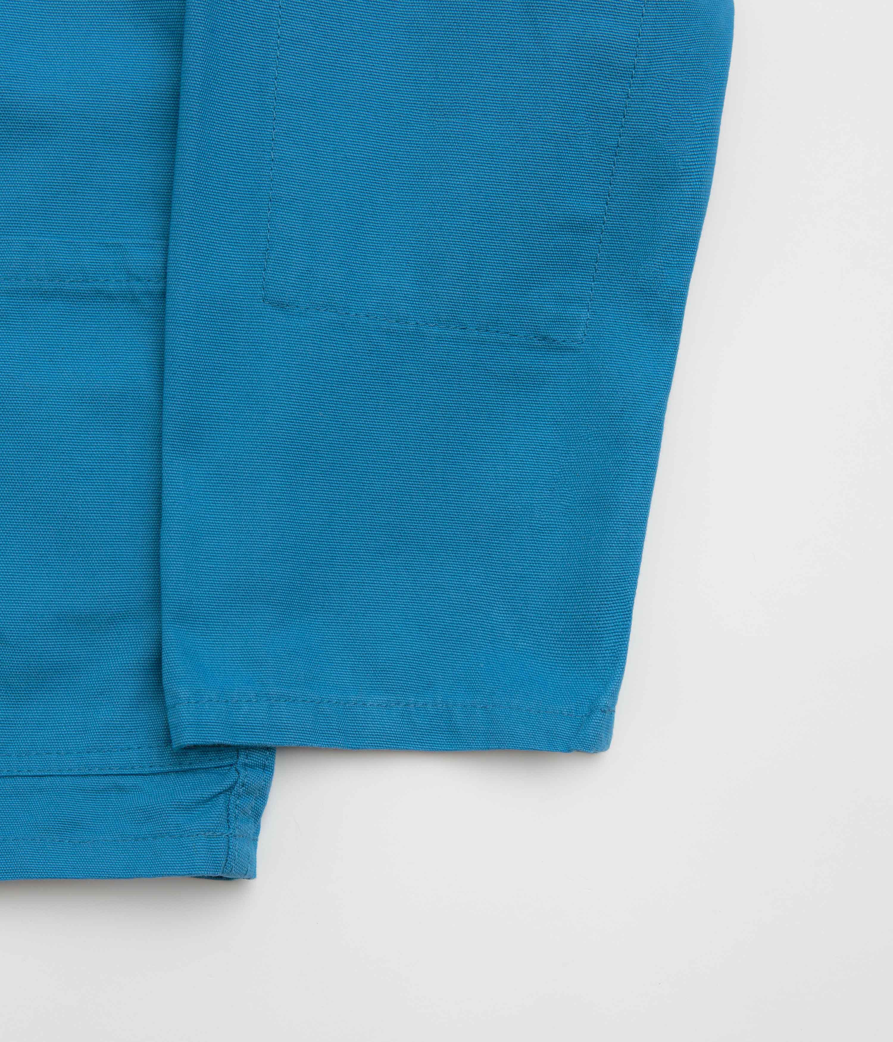 Uskees 3001 Buttoned Overshirt - Bright Blue - Image 7