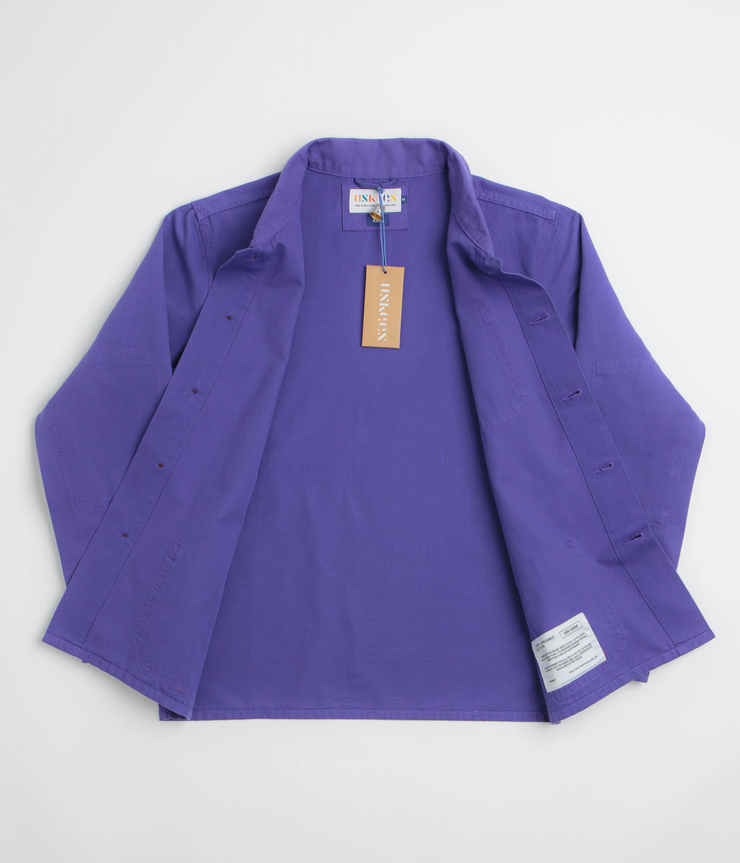 Uskees 3001 Buttoned Overshirt - Burst Grape - Image 2