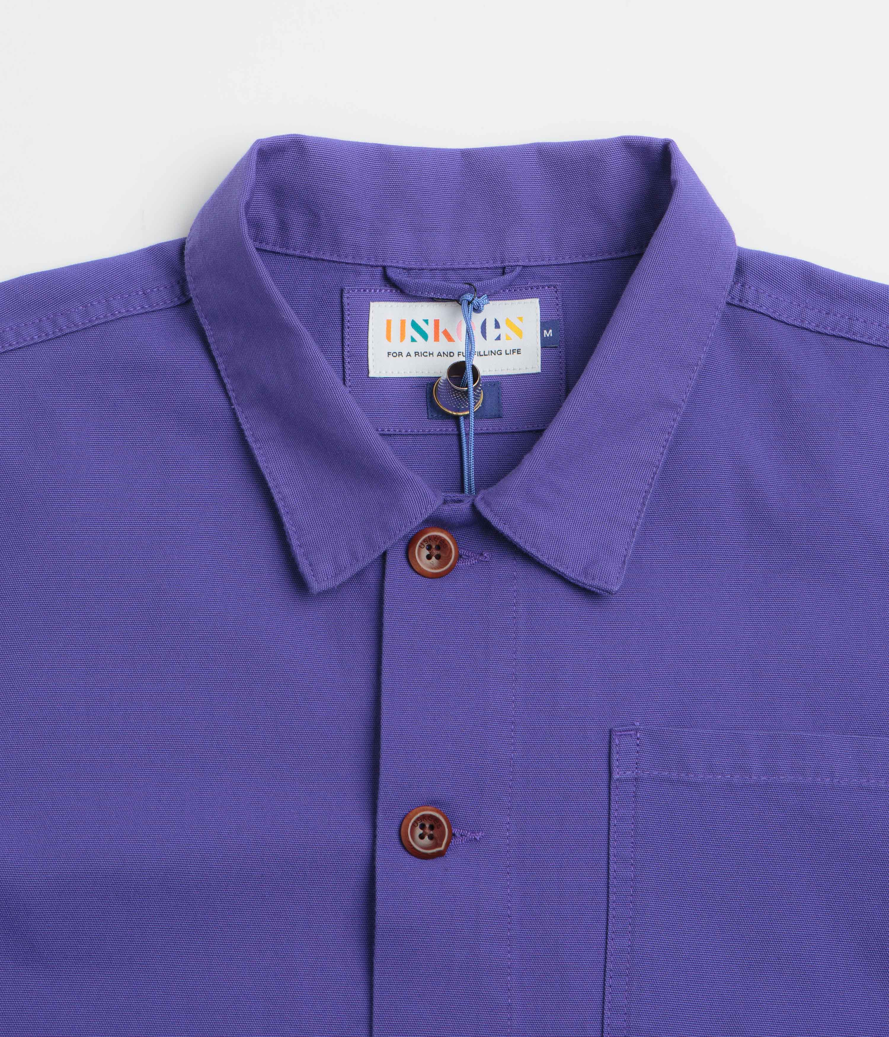 Uskees 3001 Buttoned Overshirt - Burst Grape - Image 4
