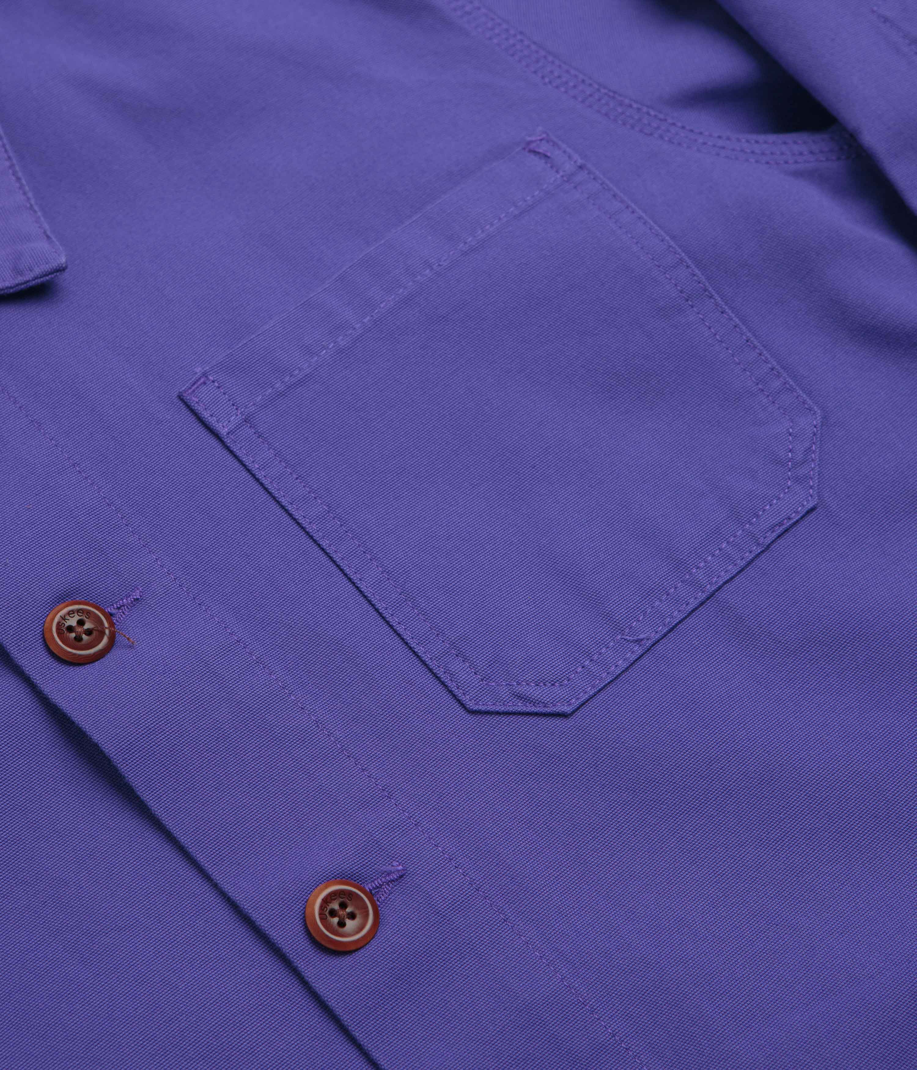 Uskees 3001 Buttoned Overshirt - Burst Grape - Image 5