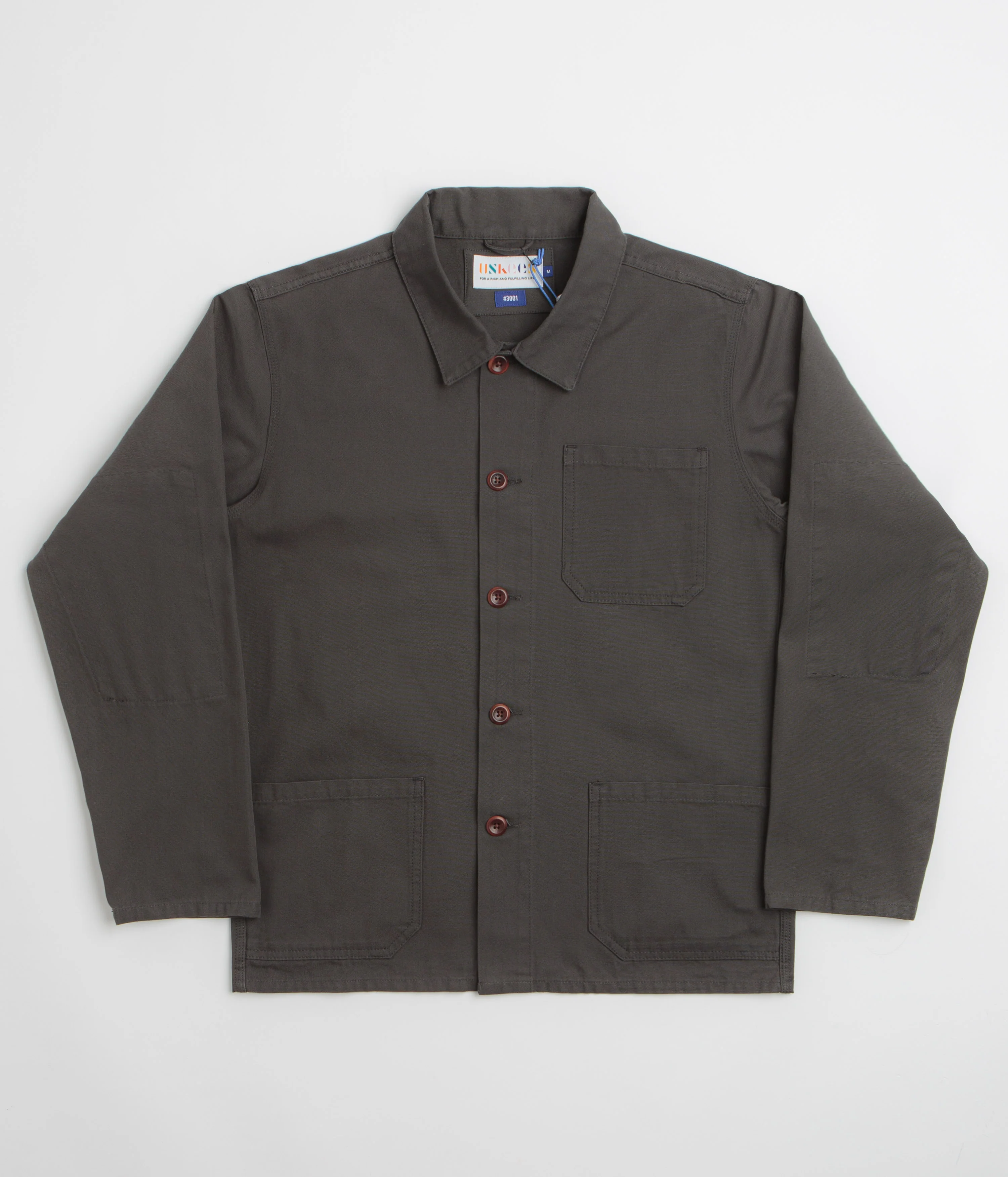Uskees 3001 Buttoned Overshirt - Charcoal