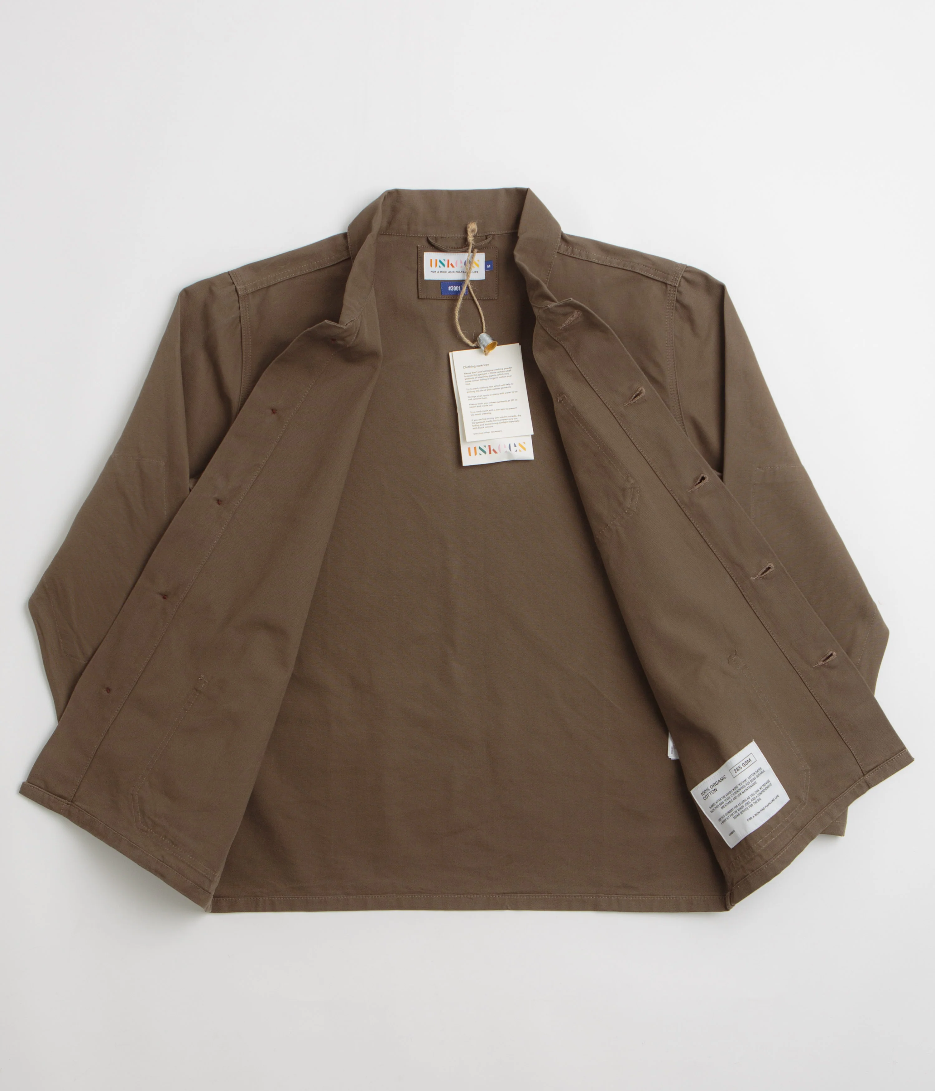 Uskees 3001 Buttoned Overshirt - Dark Taupe - Image 2