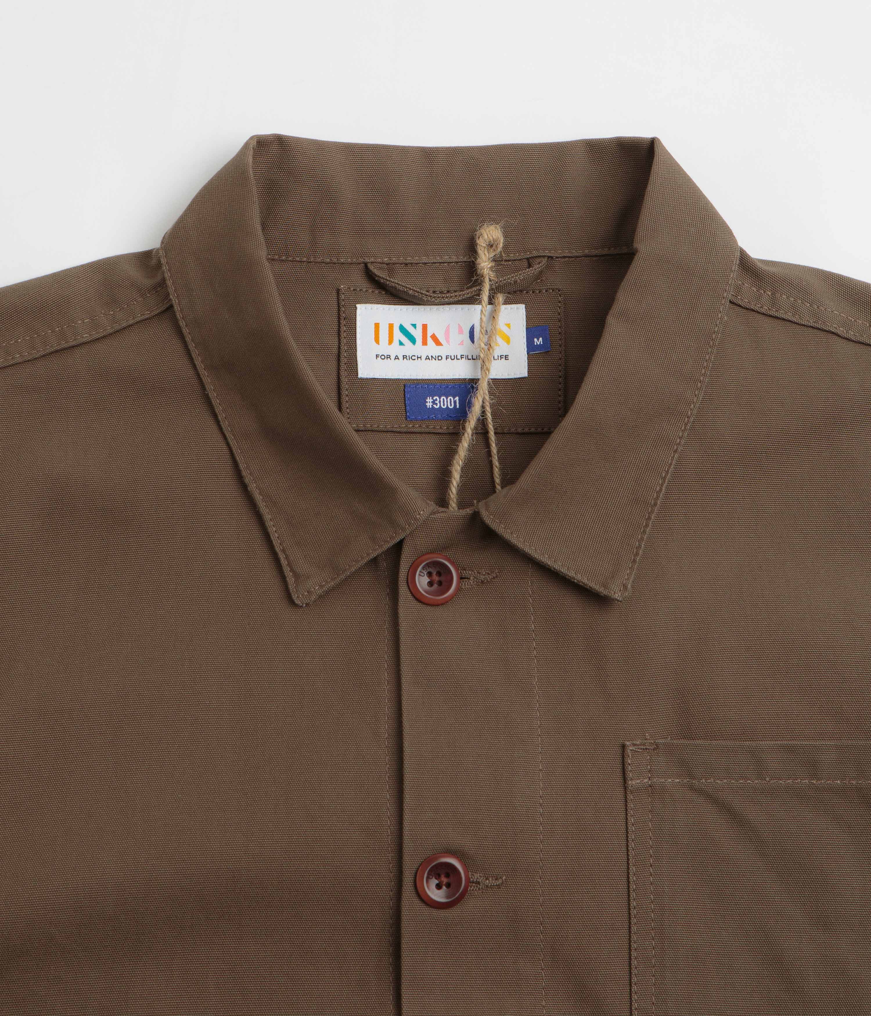 Uskees 3001 Buttoned Overshirt - Dark Taupe - Image 4