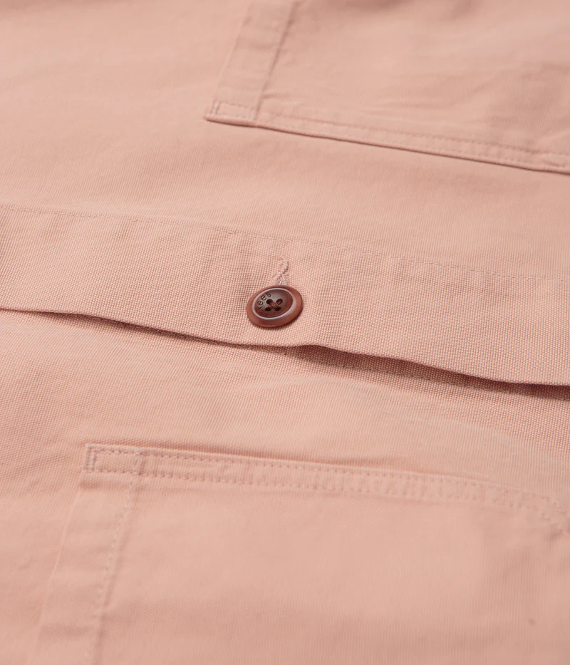 Uskees 3001 Buttoned Overshirt - Dusty Pink - Image 6