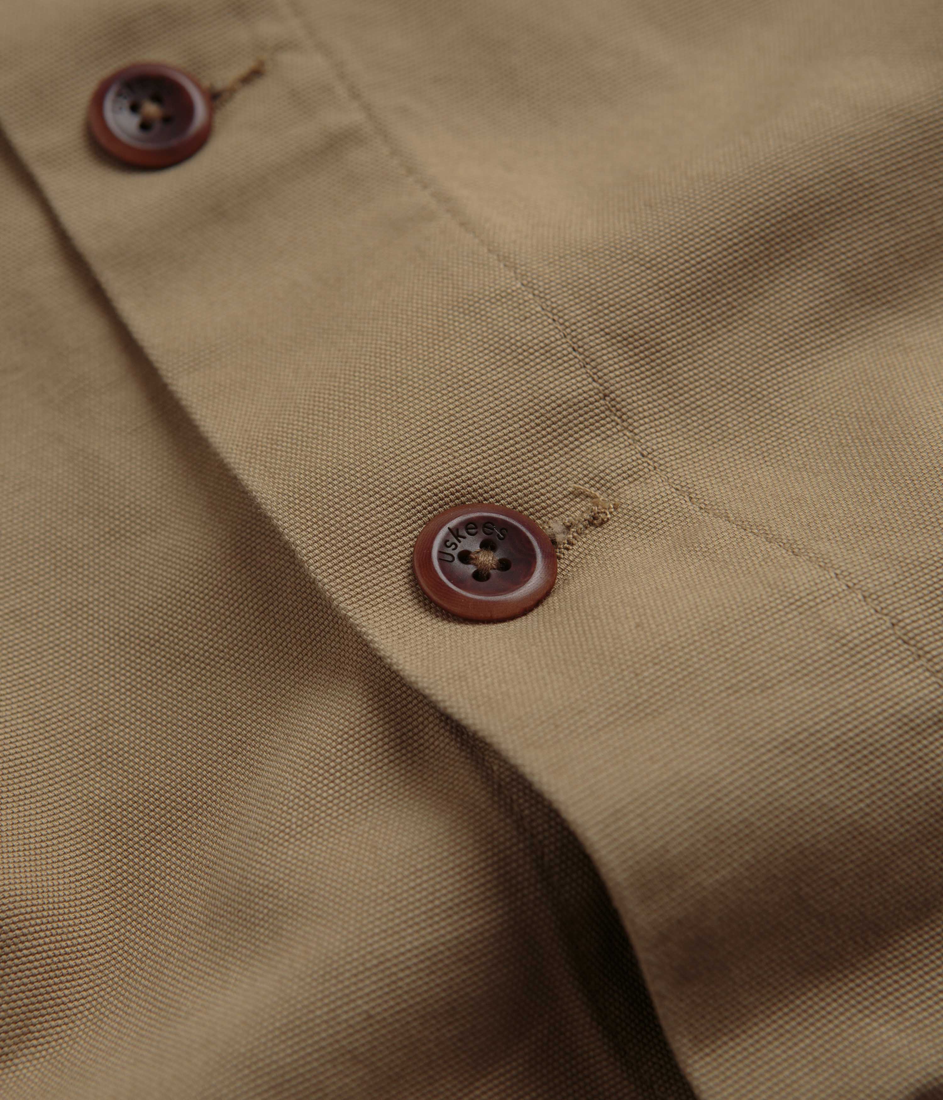 Uskees 3001 Buttoned Overshirt - Khaki - Image 3