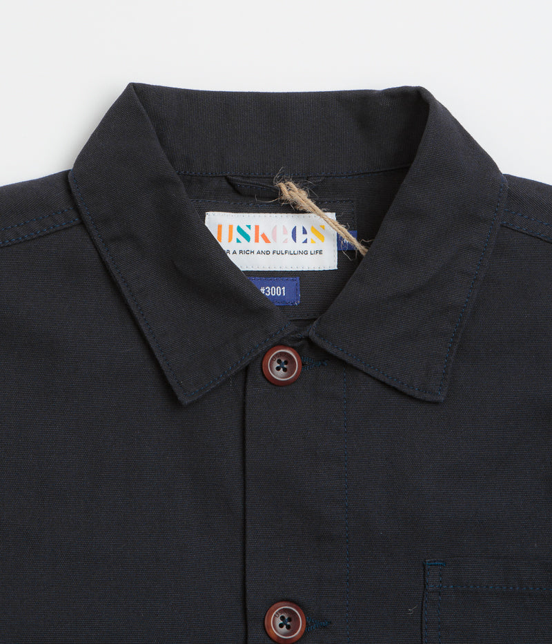 Uskees 3001 Buttoned Overshirt - Midnight Blue - Image 4