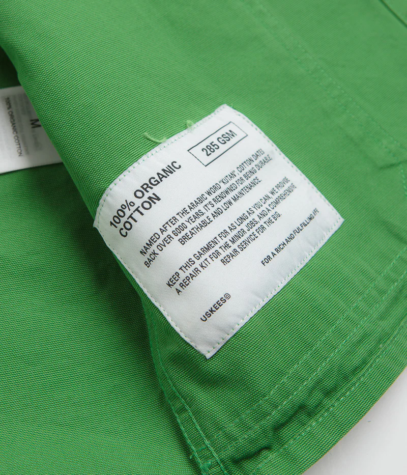 Uskees 3001 Buttoned Overshirt - Mint Green - Image 7