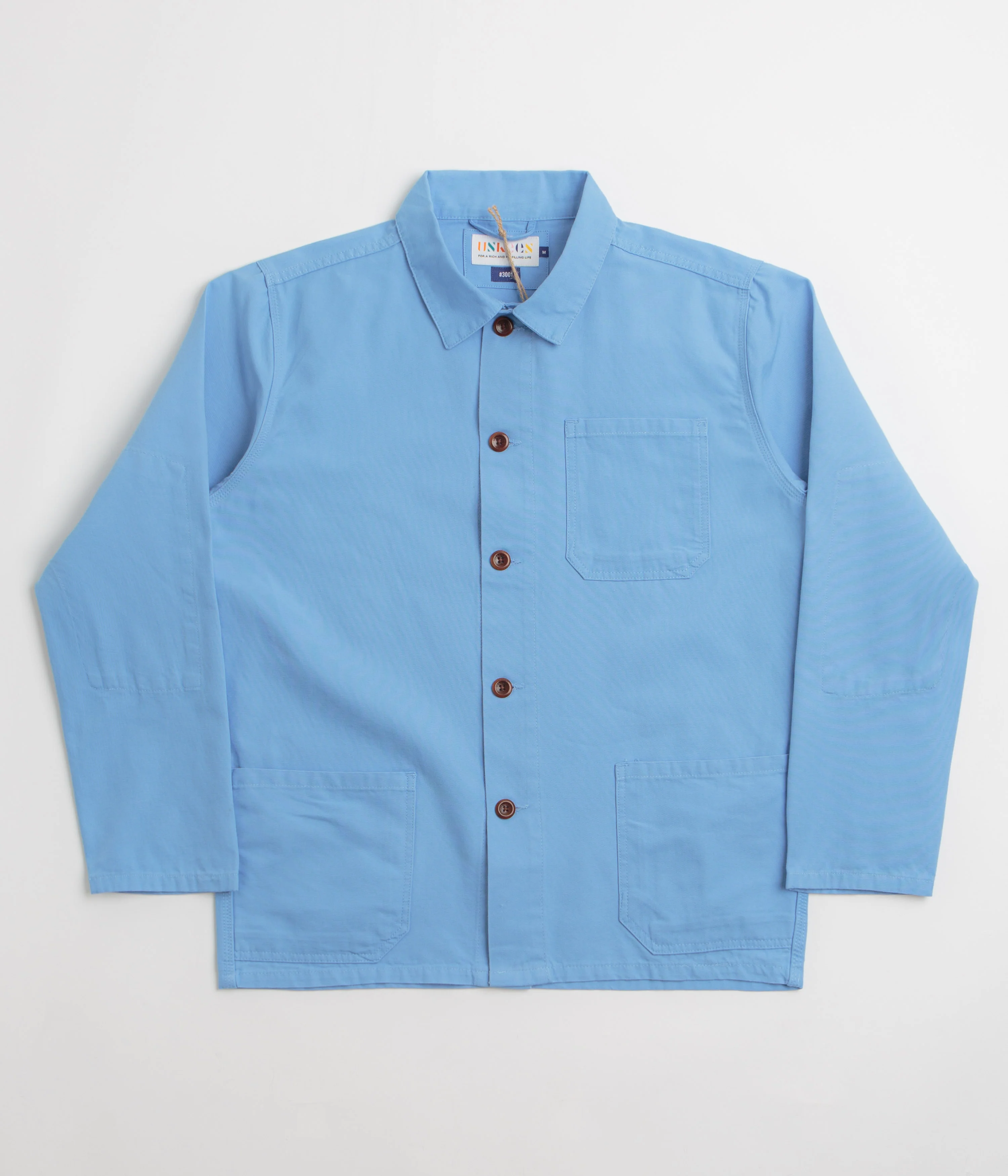 Uskees 3001 Buttoned Overshirt - Powder Blue