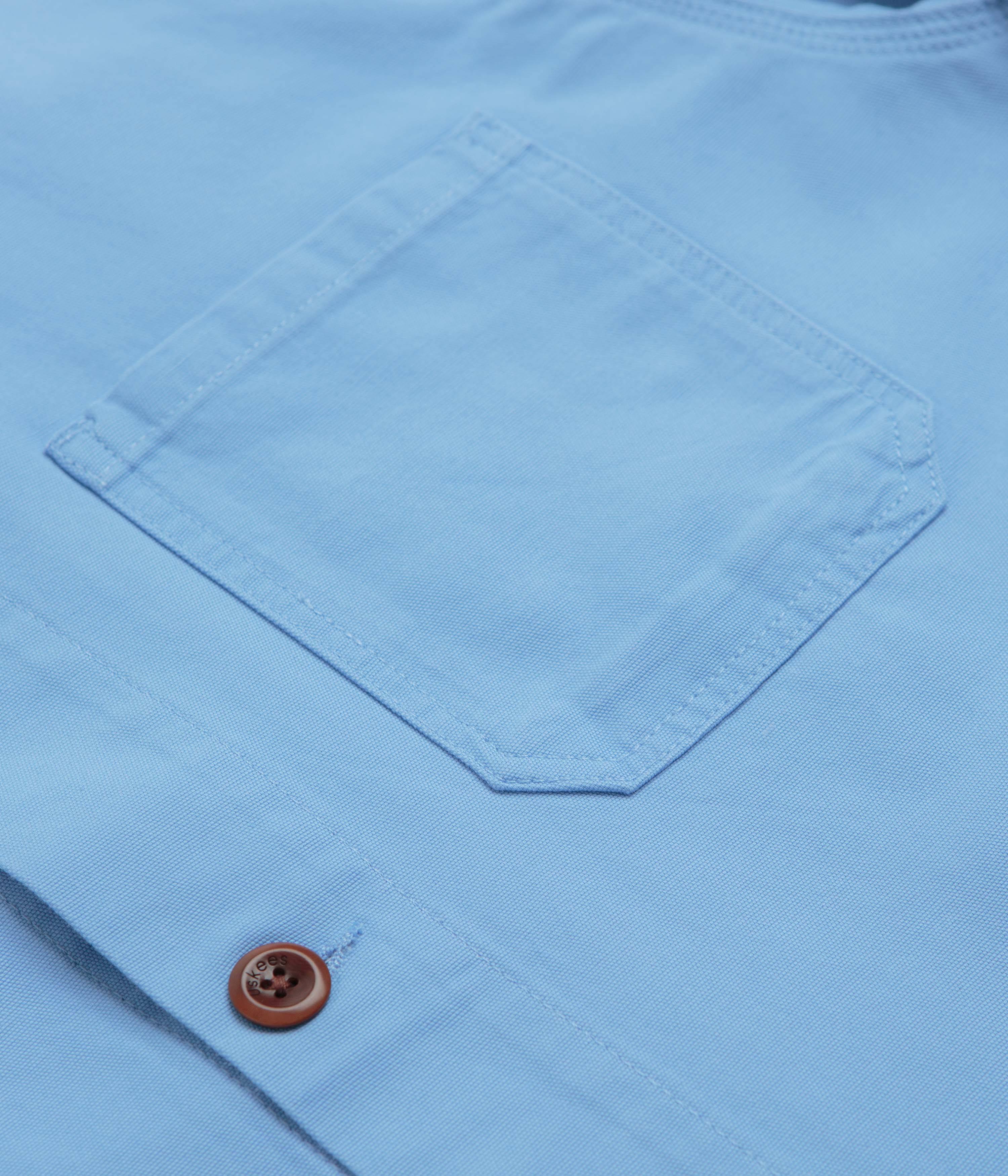 Uskees 3001 Buttoned Overshirt - Powder Blue - Image 5