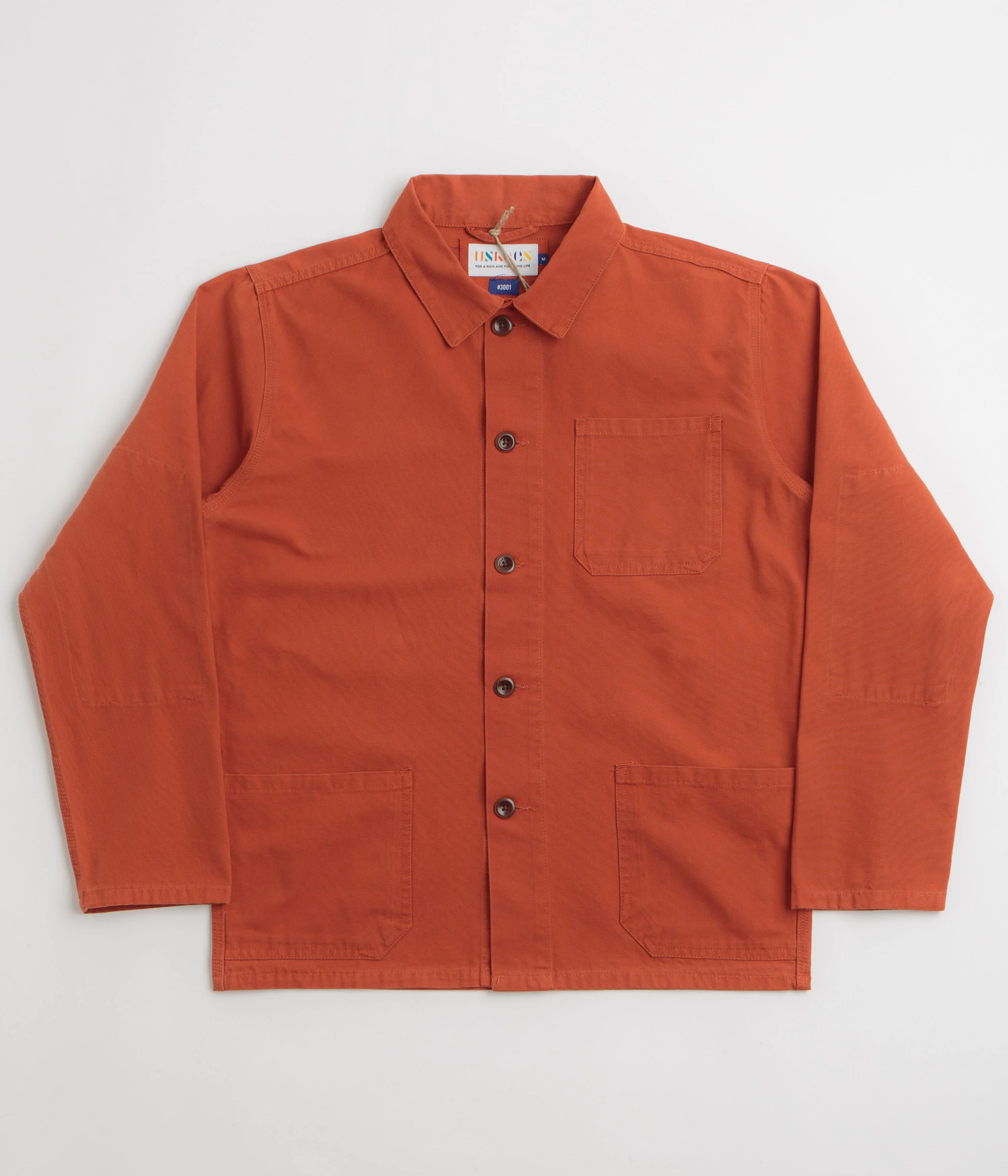 Uskees 3001 Buttoned Overshirt - Rust