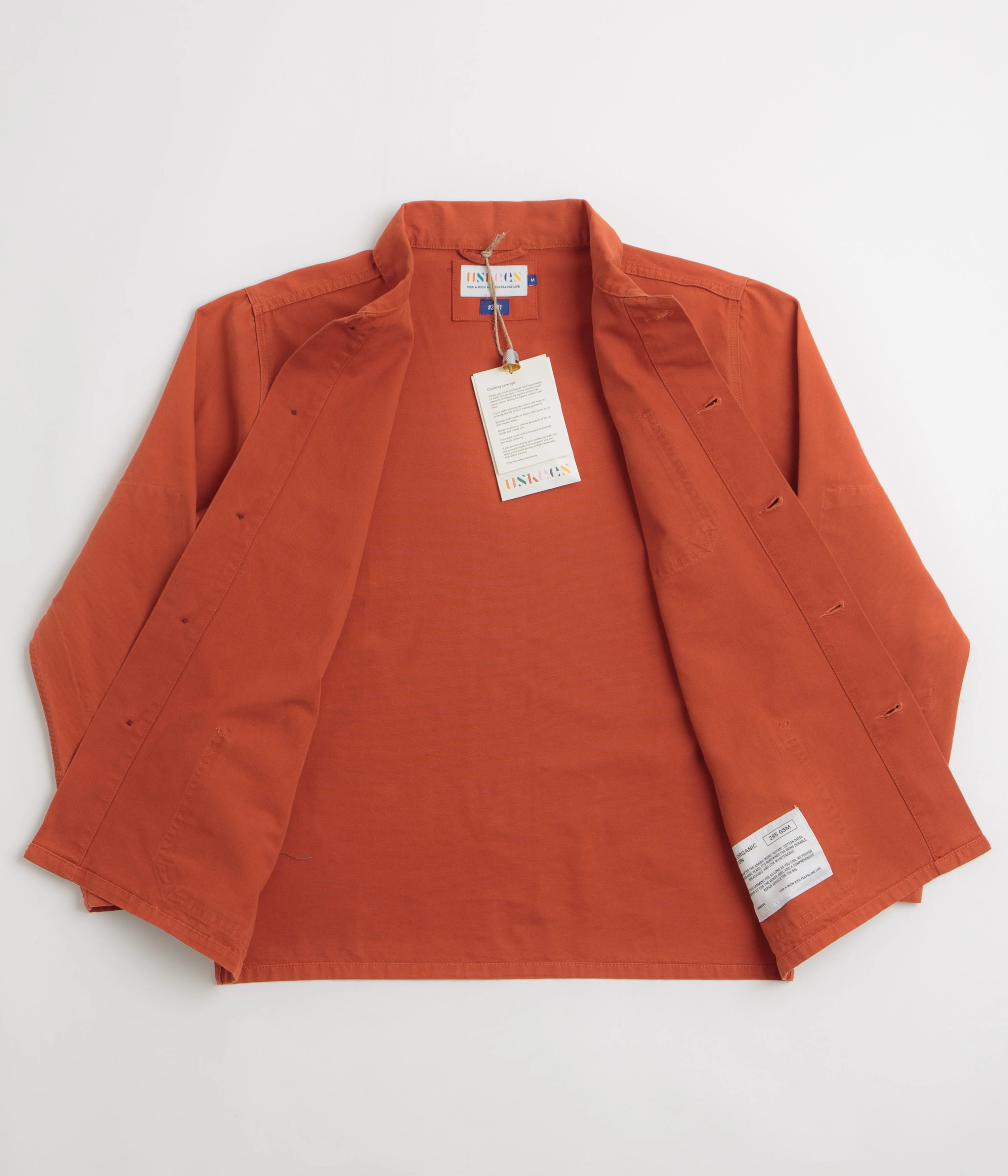 Uskees 3001 Buttoned Overshirt - Rust - Image 2