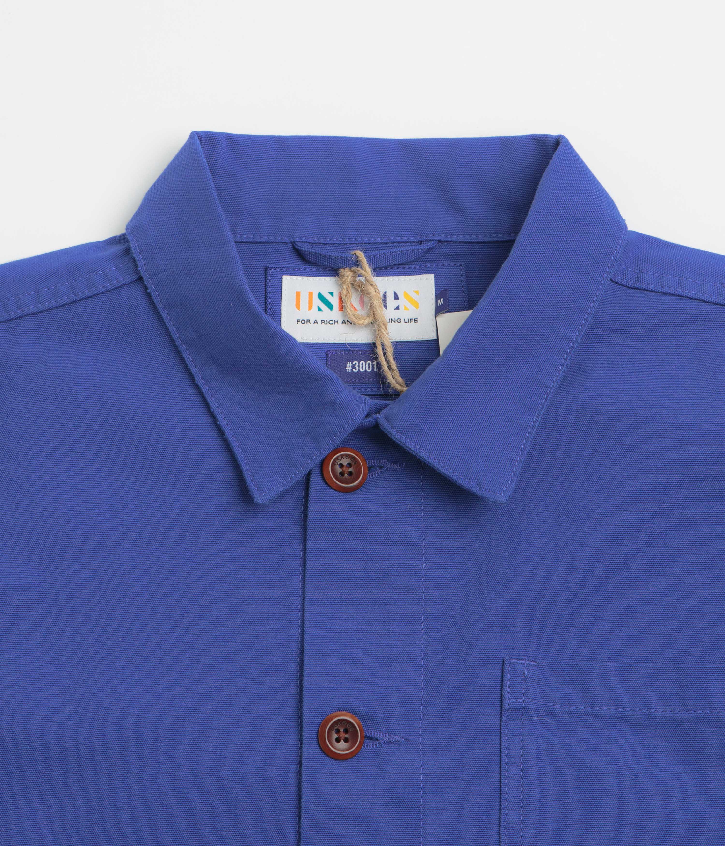 Uskees 3001 Buttoned Overshirt - Ultra Blue - Image 4