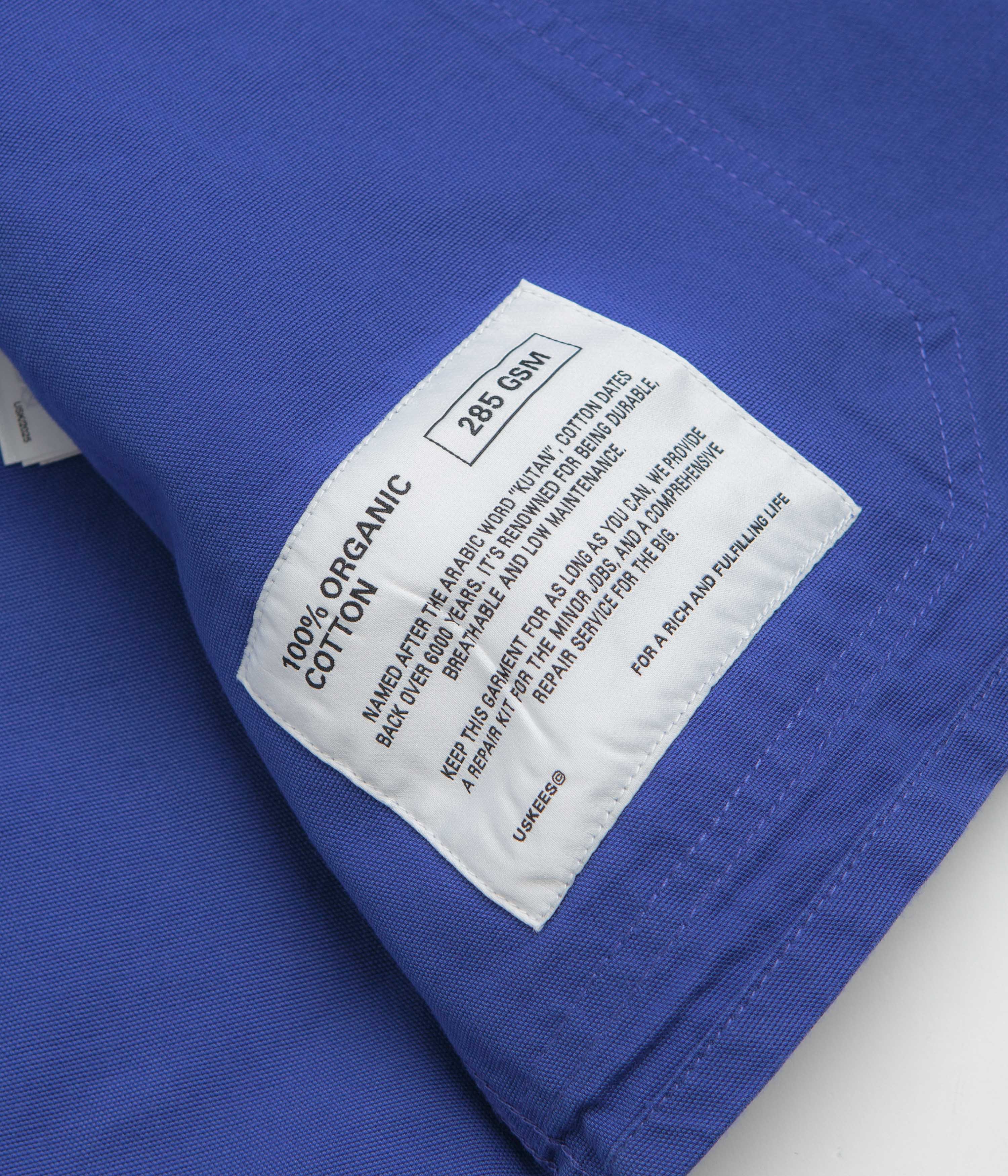 Uskees 3001 Buttoned Overshirt - Ultra Blue - Image 5