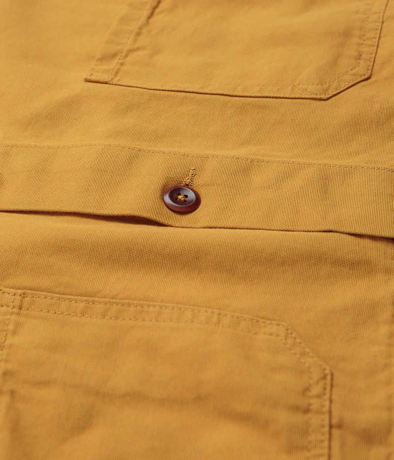 Uskees 3001 Buttoned Overshirt - Yellow - Image 6