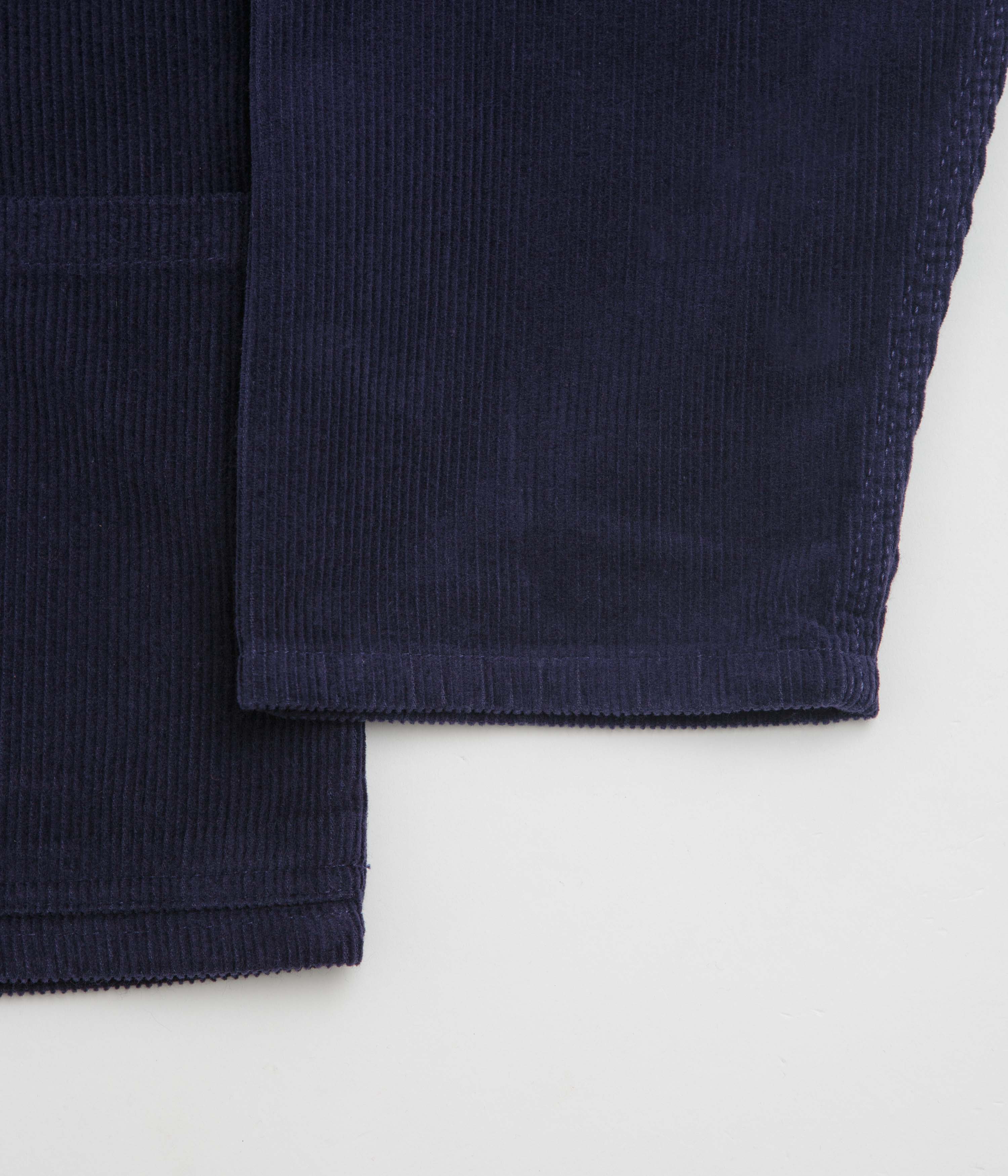 Uskees 3001 Cord Buttoned Overshirt - Deep Indigo - Image 4