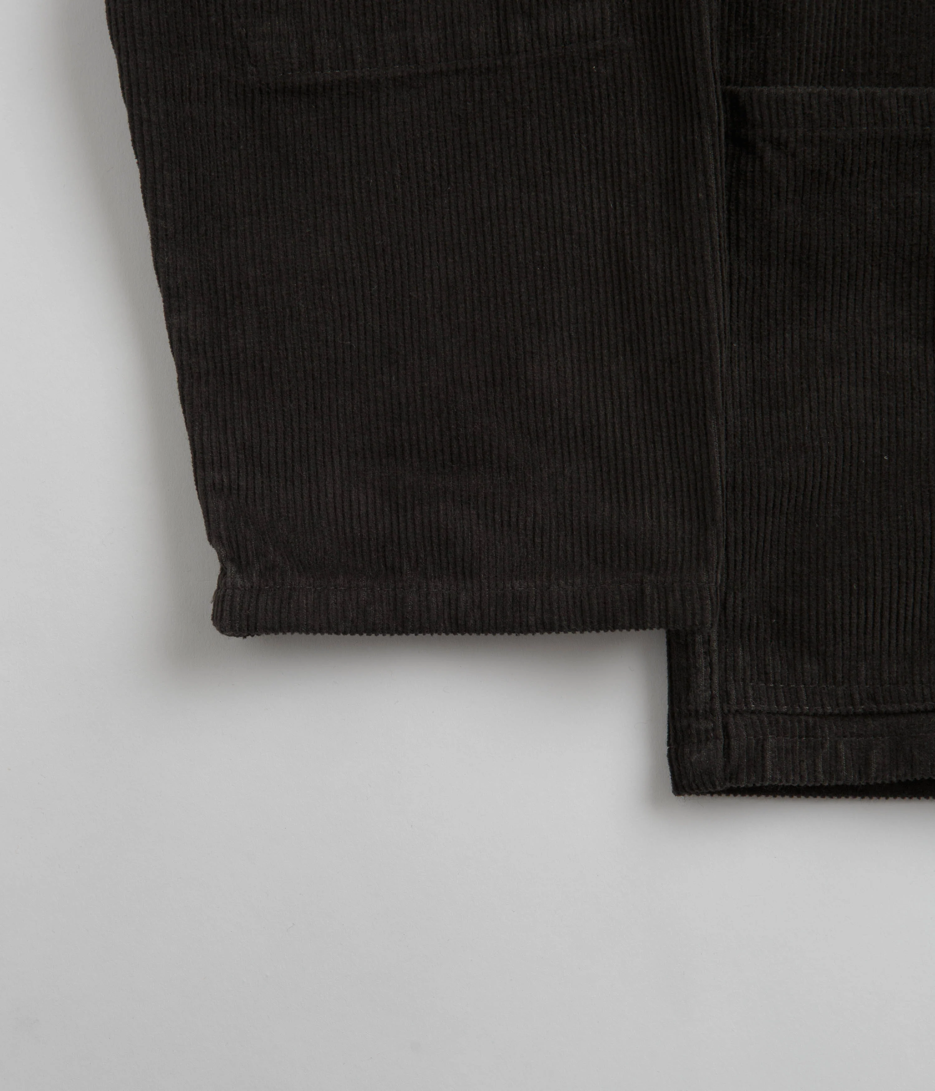 Uskees 3001 Cord Buttoned Overshirt - Faded Black - Image 2