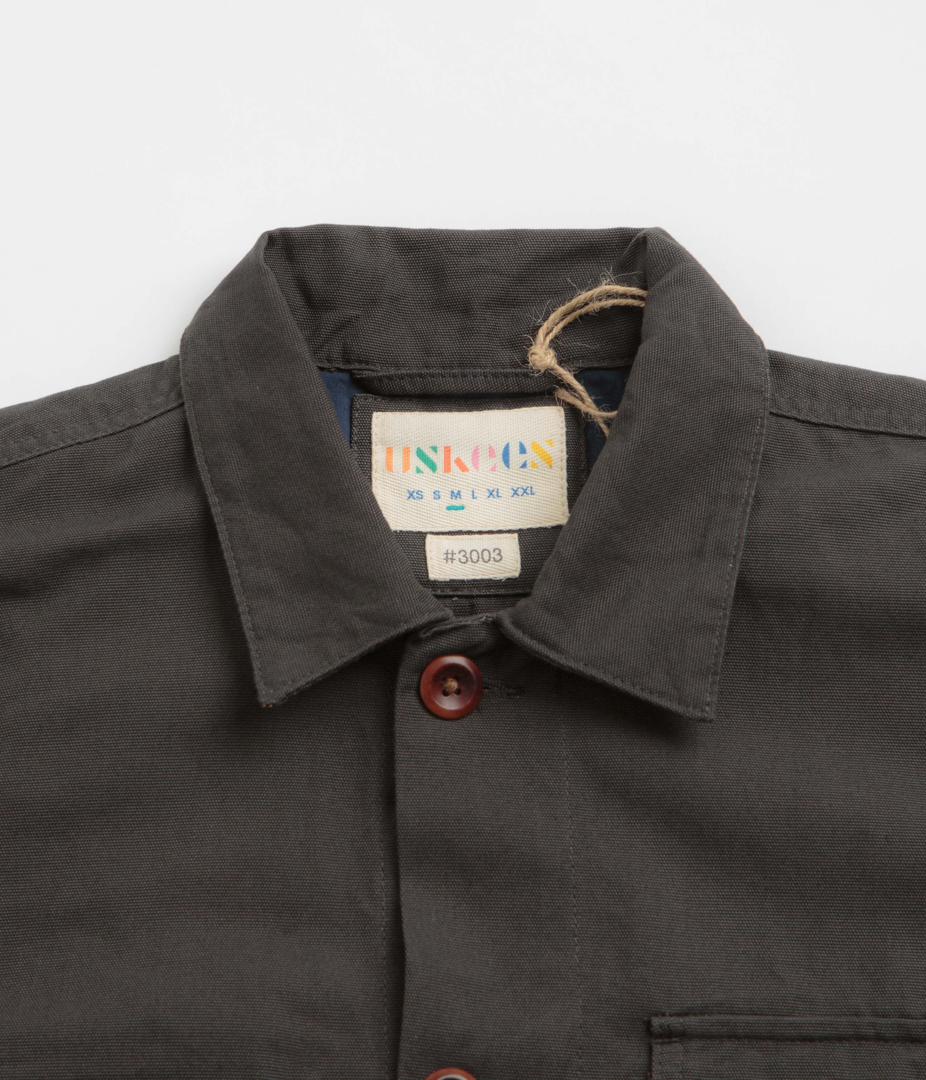 Uskees 3003 Buttoned Work Shirt - Charcoal - Image 2