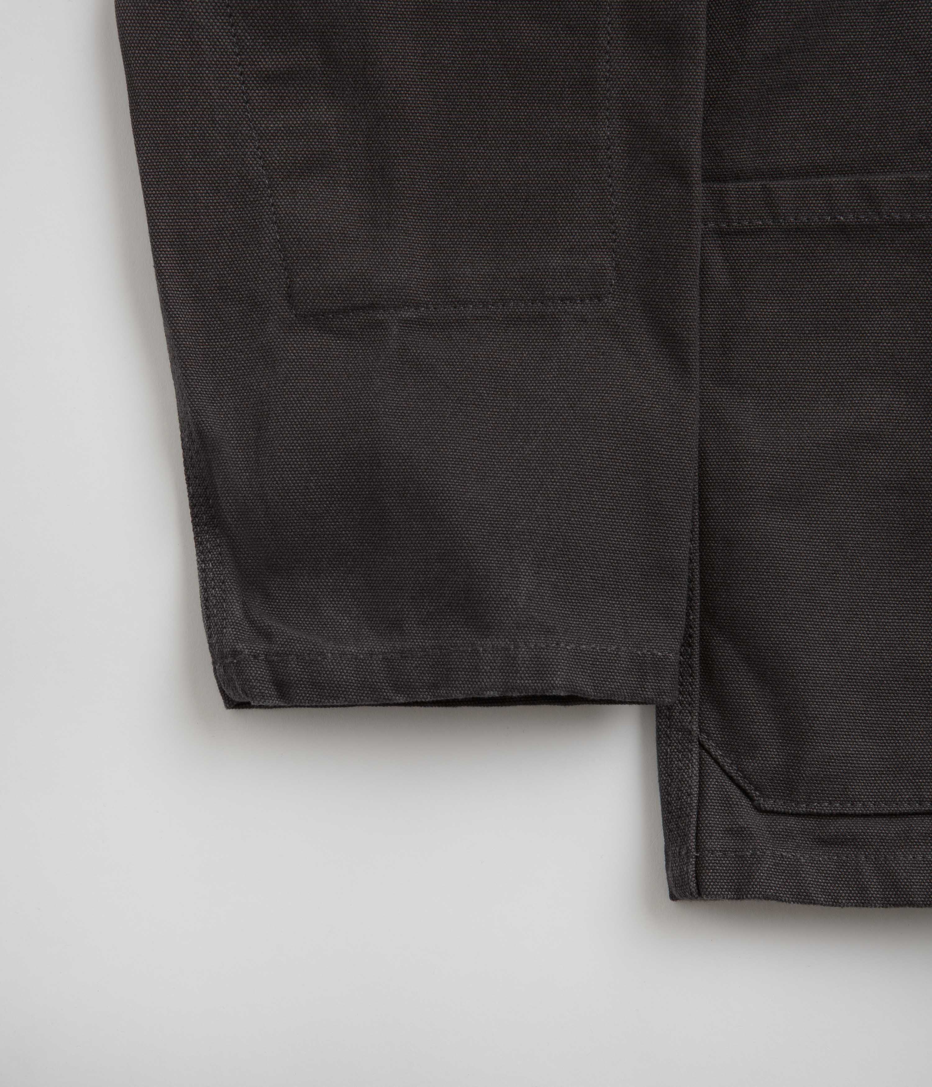 Uskees 3027 Canvas Buttoned Overshirt - Charcoal - Image 2