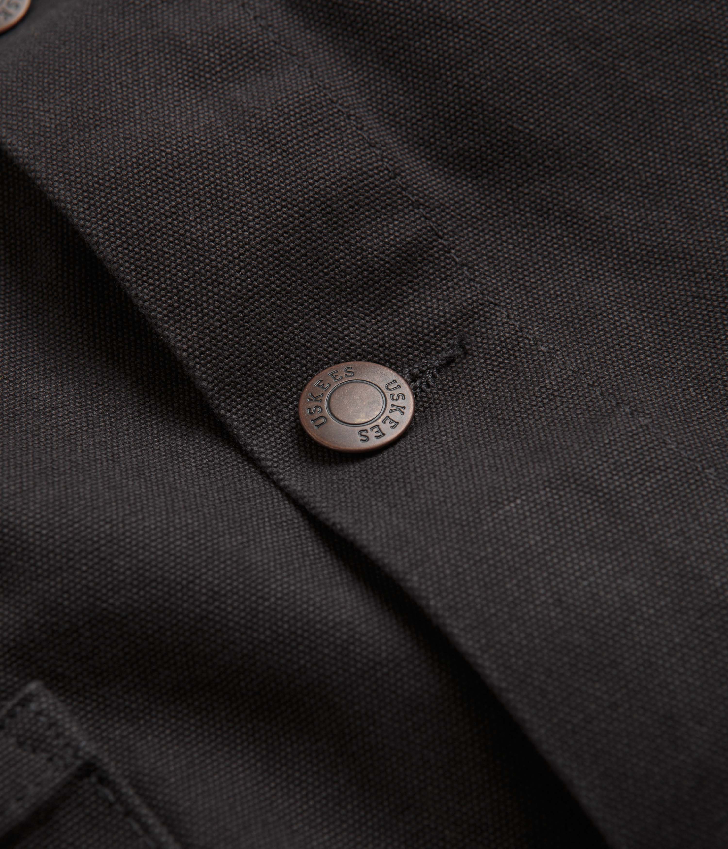 Uskees 3027 Canvas Buttoned Overshirt - Charcoal - Image 3
