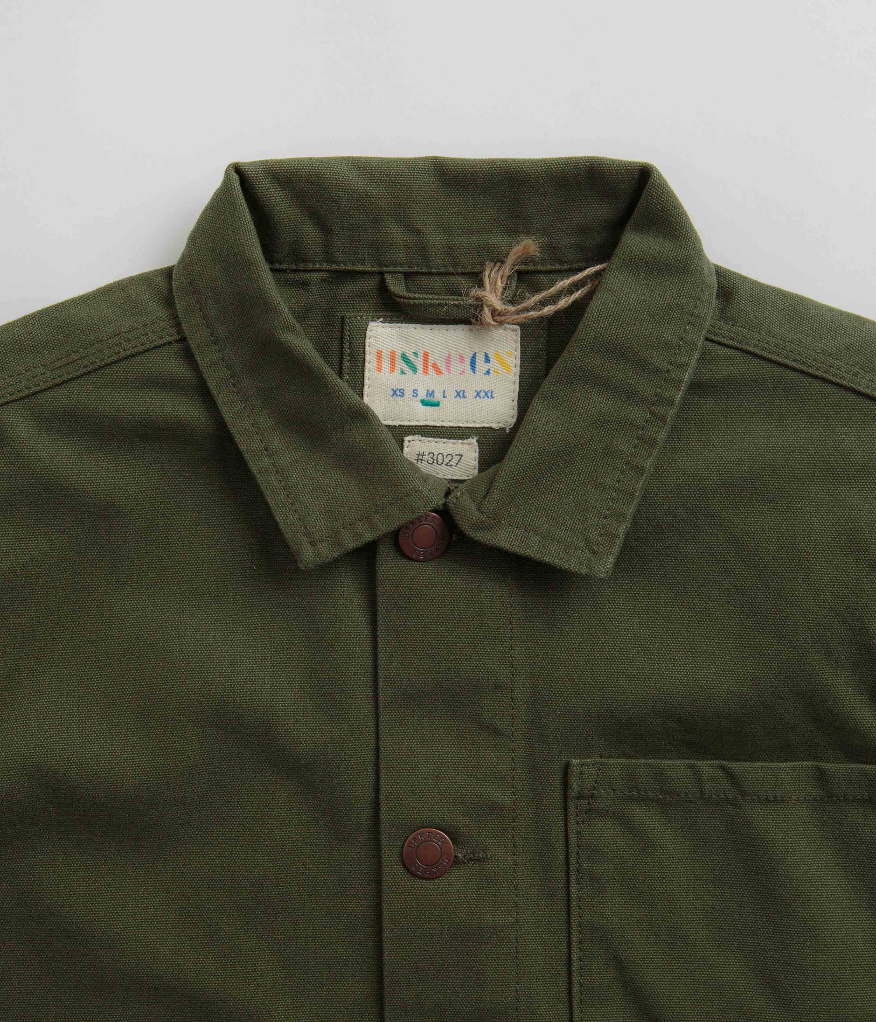 Uskees 3027 Canvas Buttoned Overshirt - Coriander - Image 4