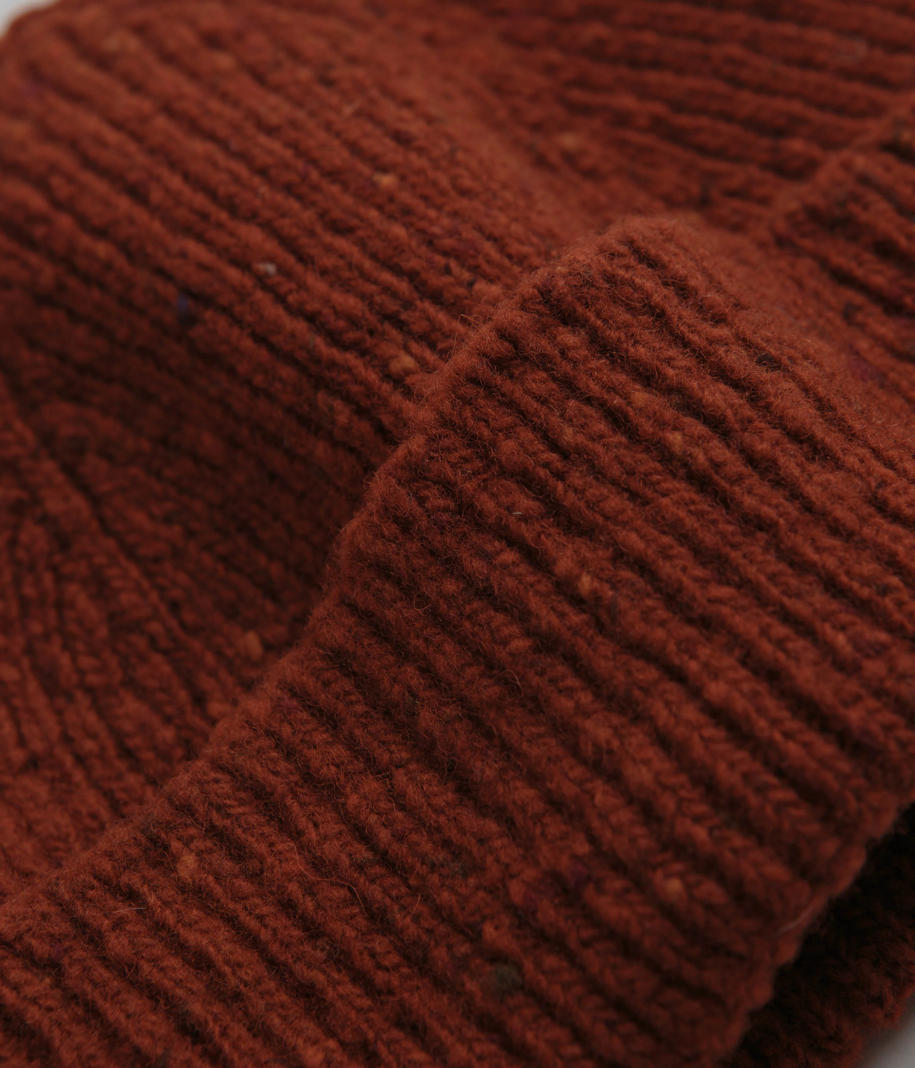Uskees 4003 Speckled Donegal Wool Beanie - Burnt Orange - Image 2