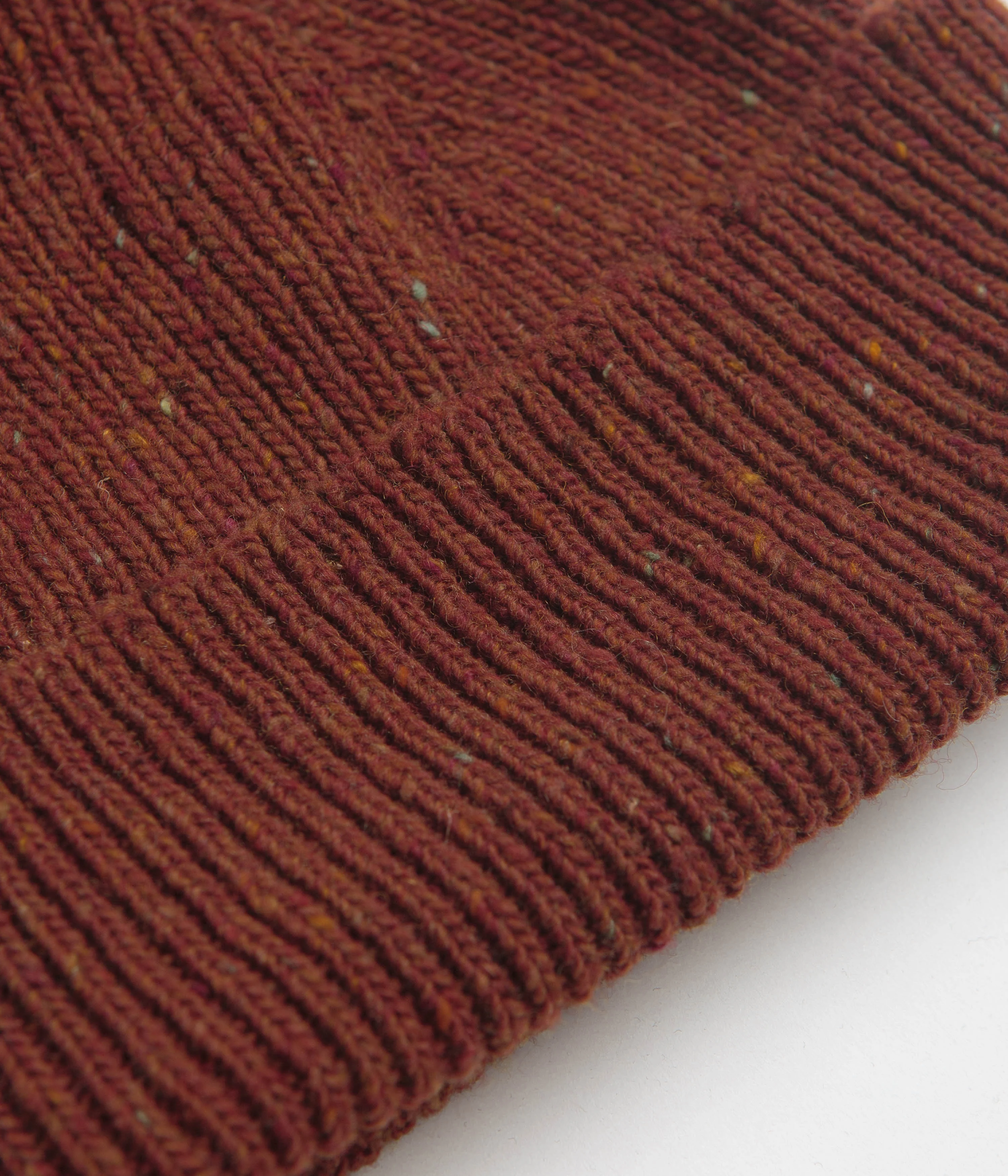 Uskees 4003 Speckled Donegal Wool Beanie - Chestnut - Image 2