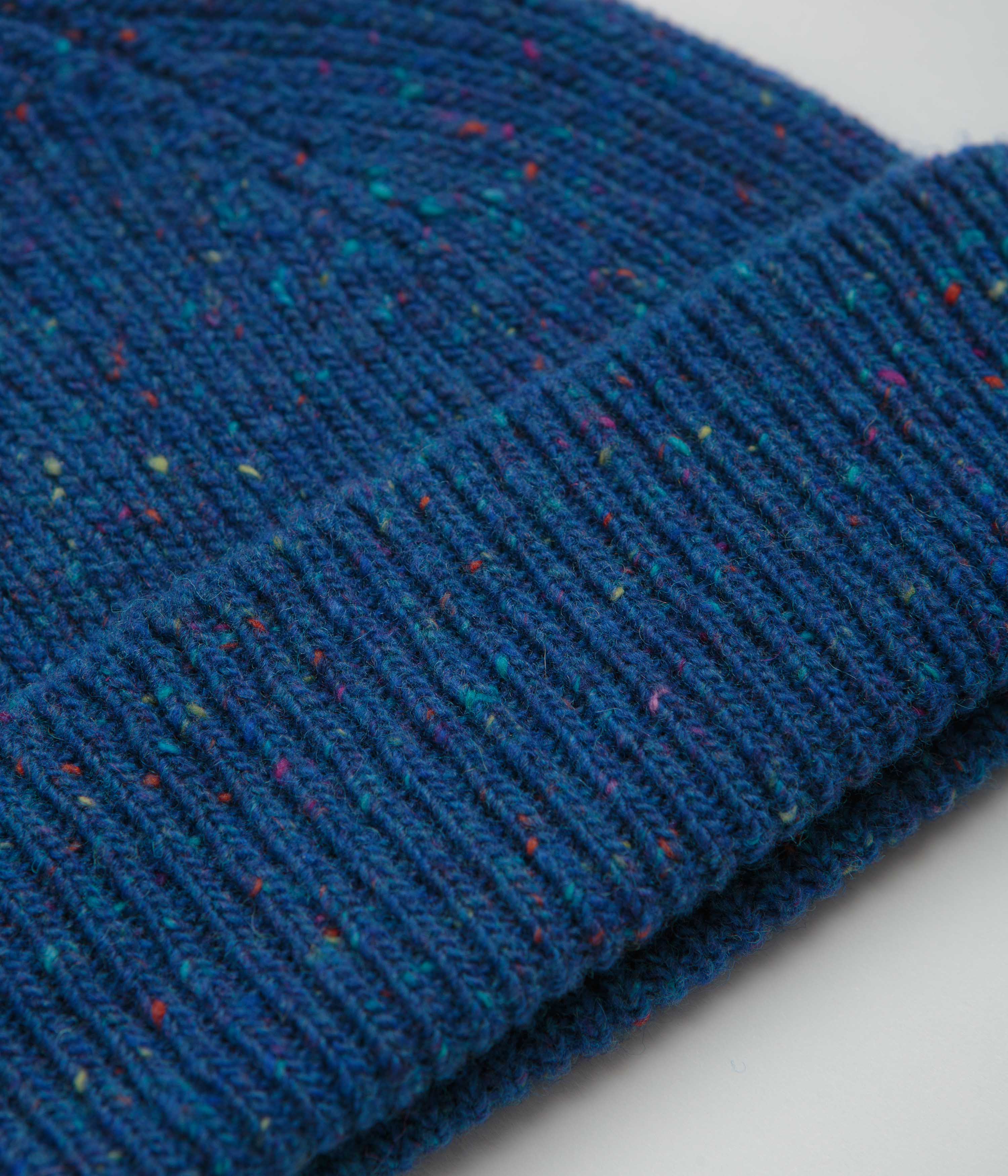 Uskees 4003 Speckled Donegal Wool Beanie - Ultra Blue - Image 2