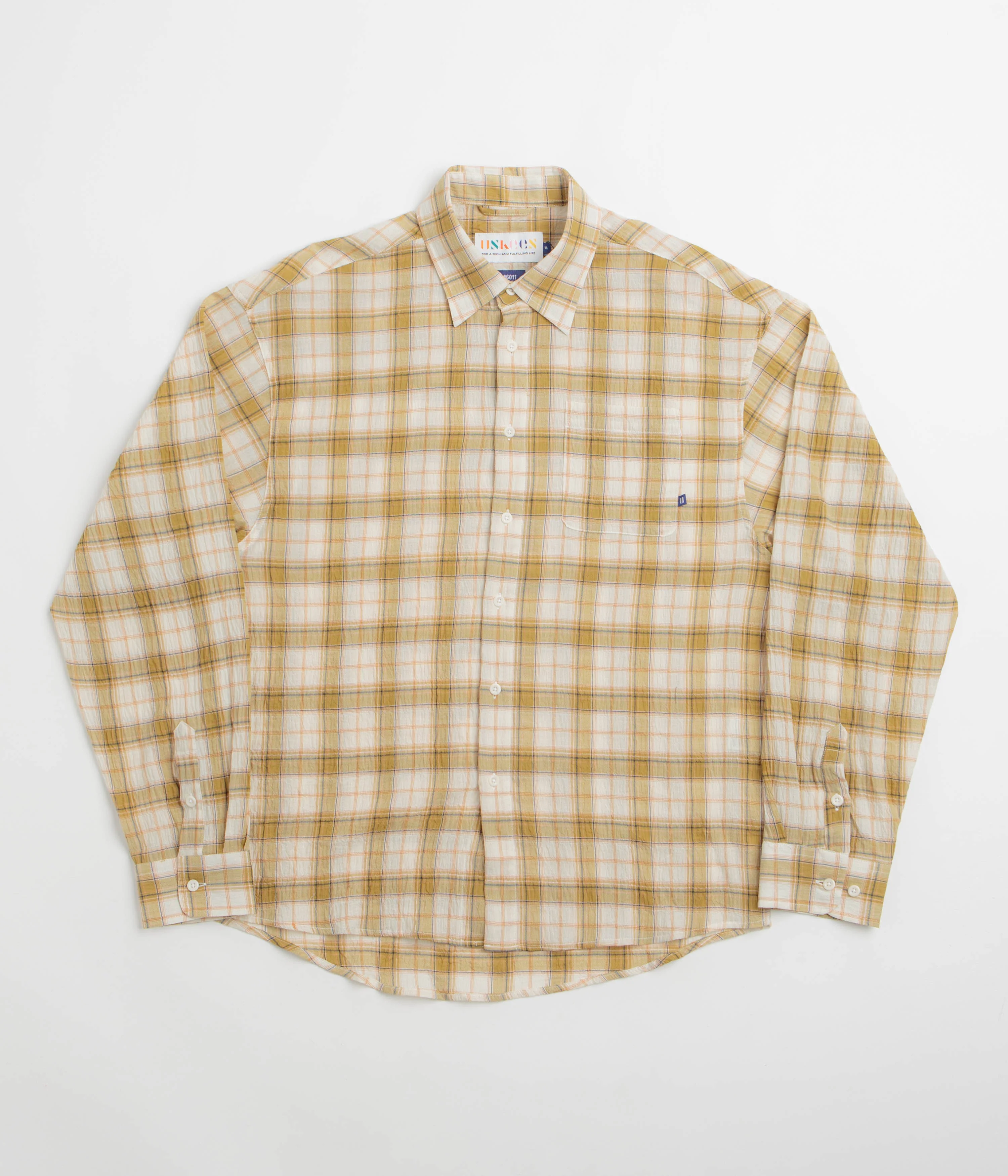 Uskees 6011 Timber Leah Seersucker Shirt - Sand Pebble Plaid