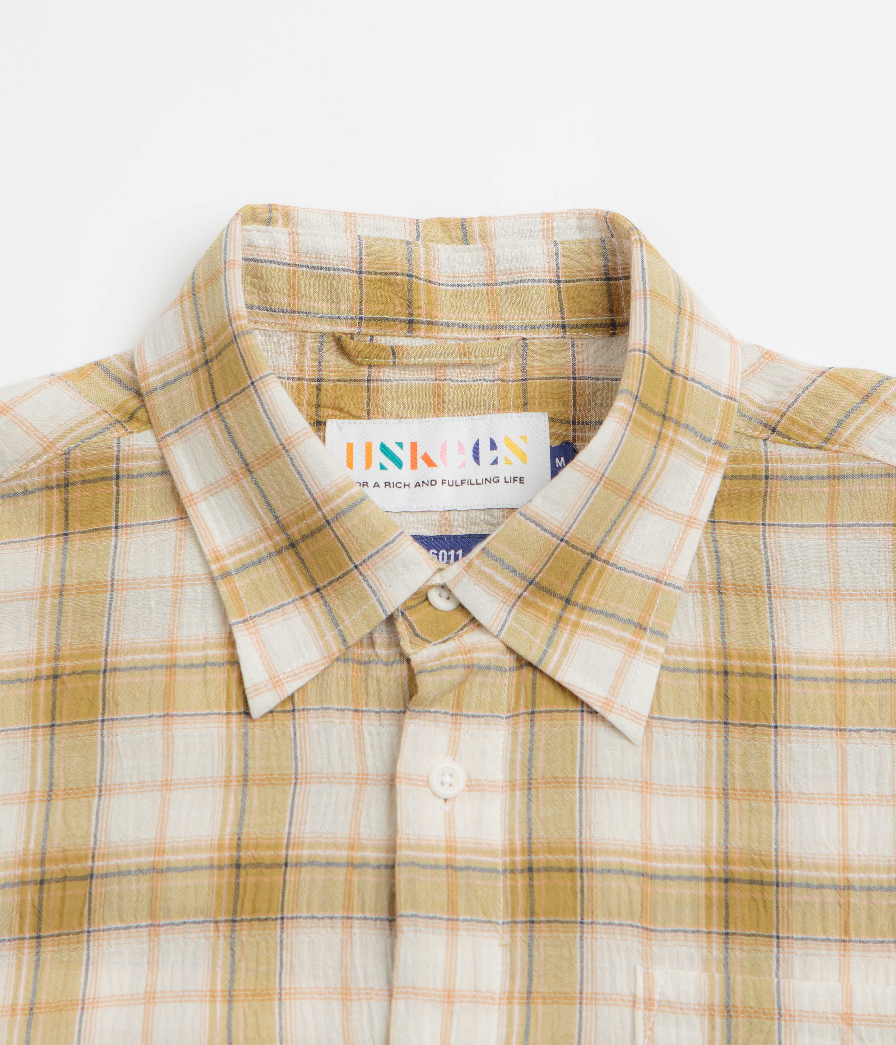 Uskees 6011 Timber Leah Seersucker Shirt - Sand Pebble Plaid - Image 2