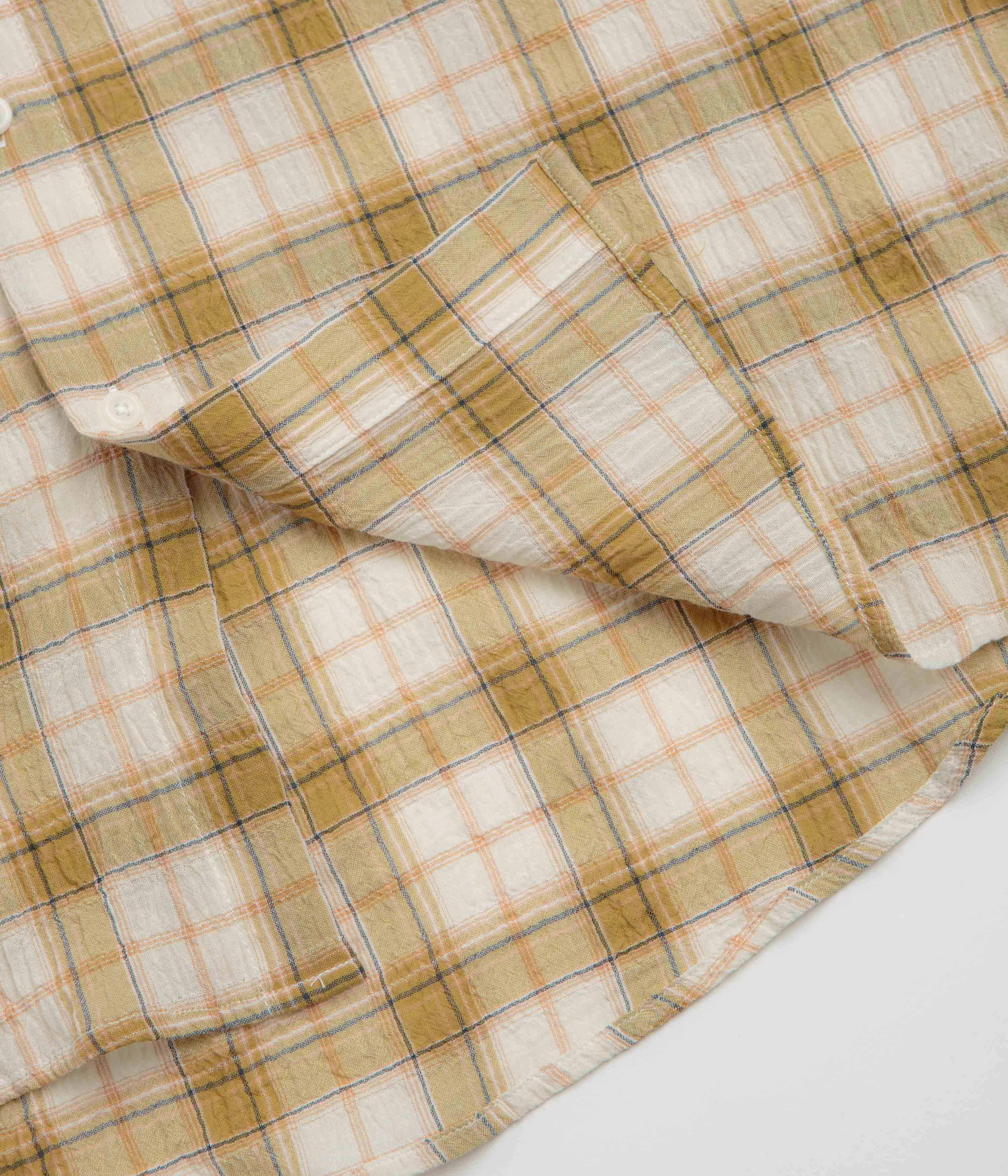 Uskees 6011 Timber Leah Seersucker Shirt - Sand Pebble Plaid - Image 5