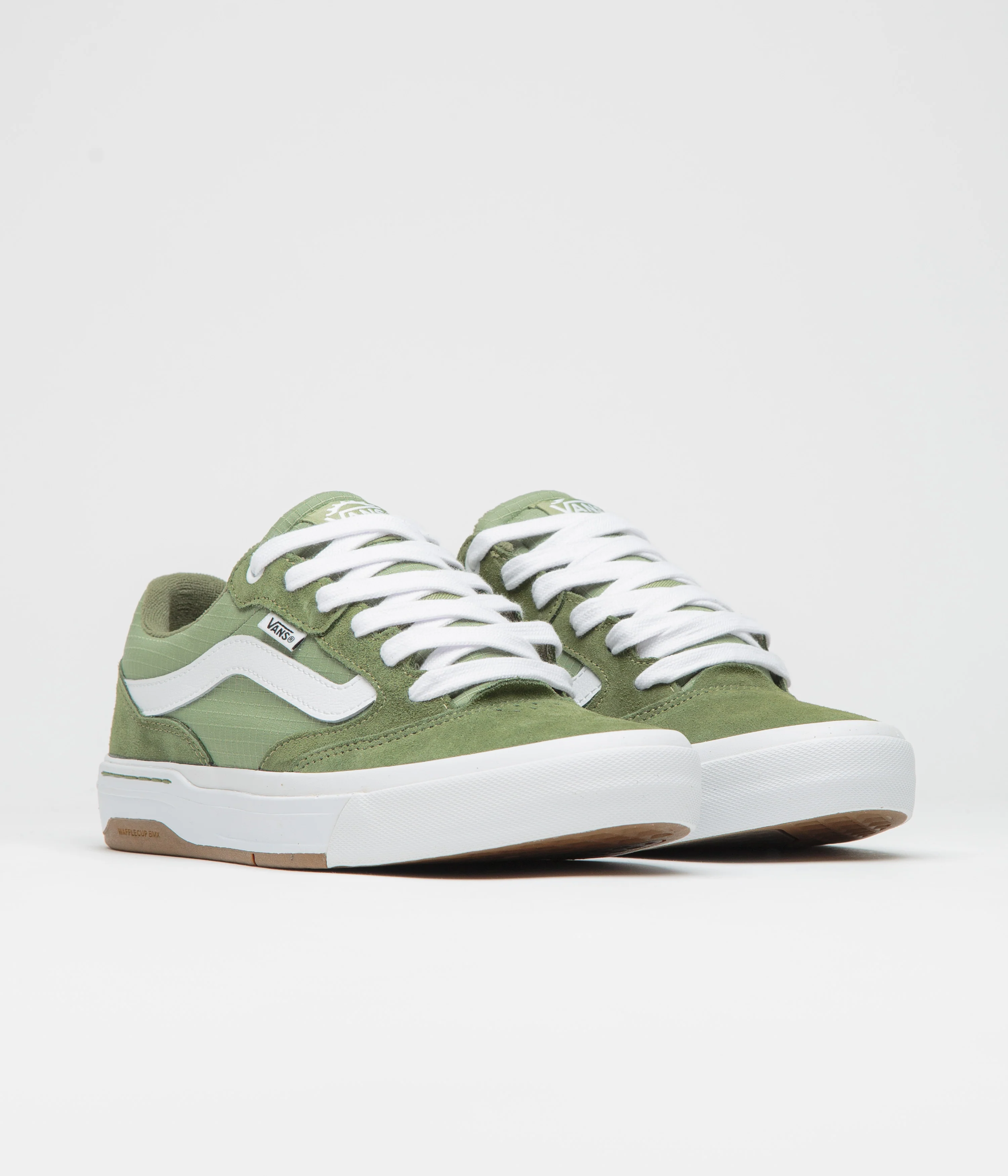 Vans BMX Proof Wafflecup Shoes - Olive / White - Image 2