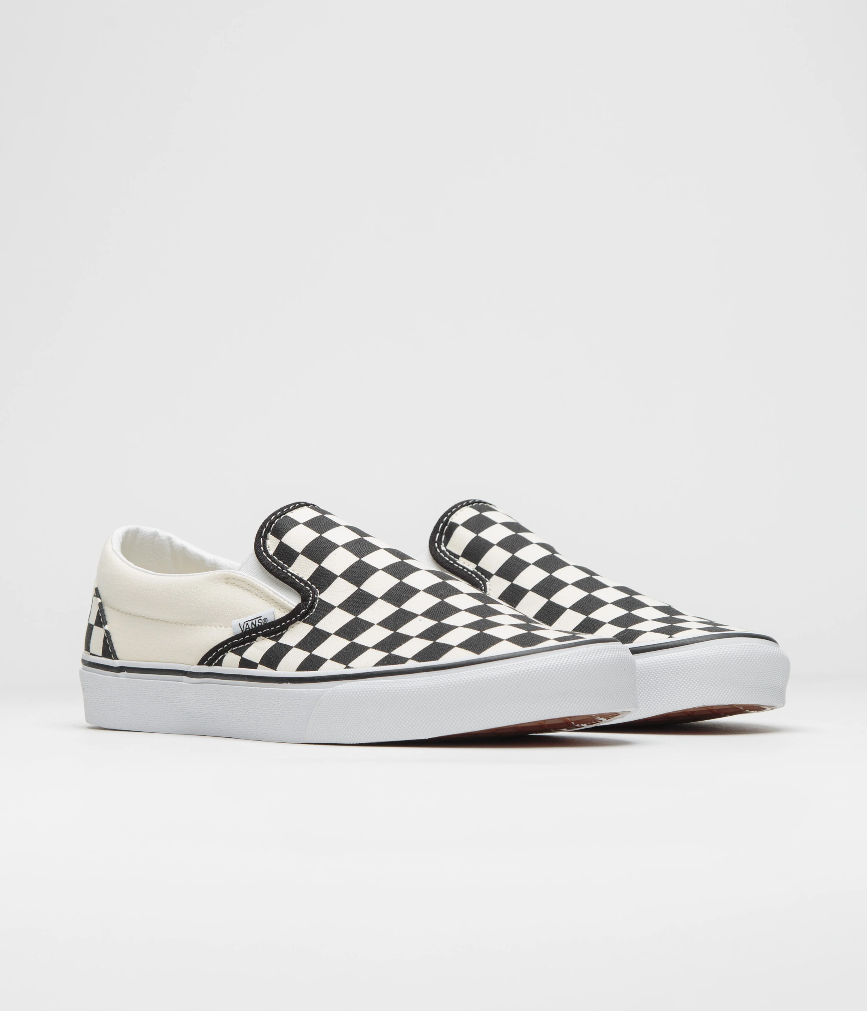Vans Classic Slip-On Shoes - Black / White Checkerboard - Image 2
