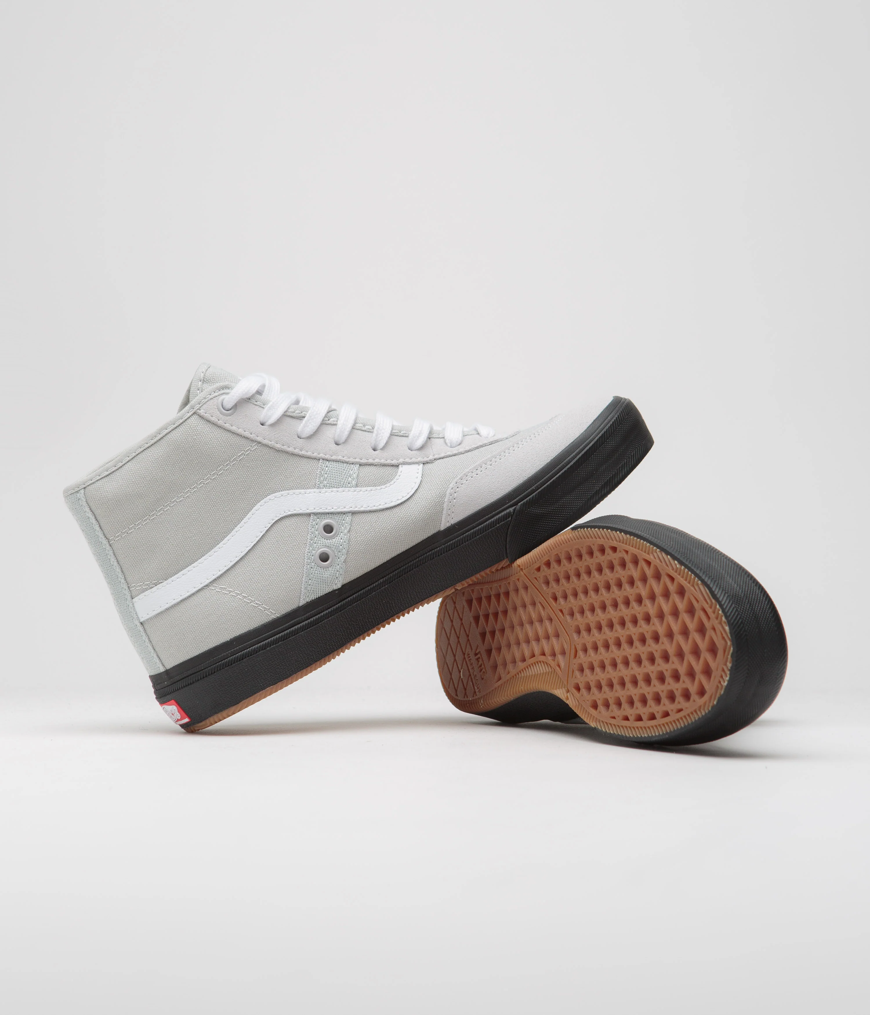 Vans Crockett High Shoes - Light Grey / Black - Image 5