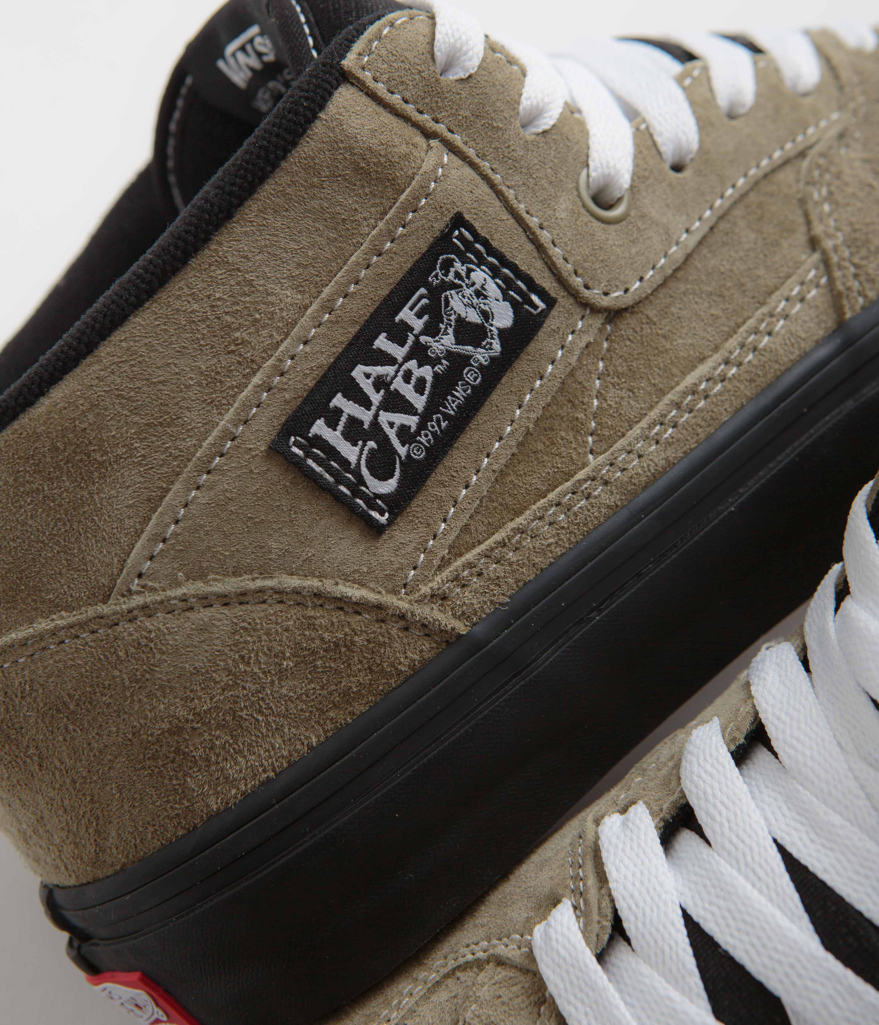 Vans Half Cab Shoes - Pig Suede Olive / Black - Image 3