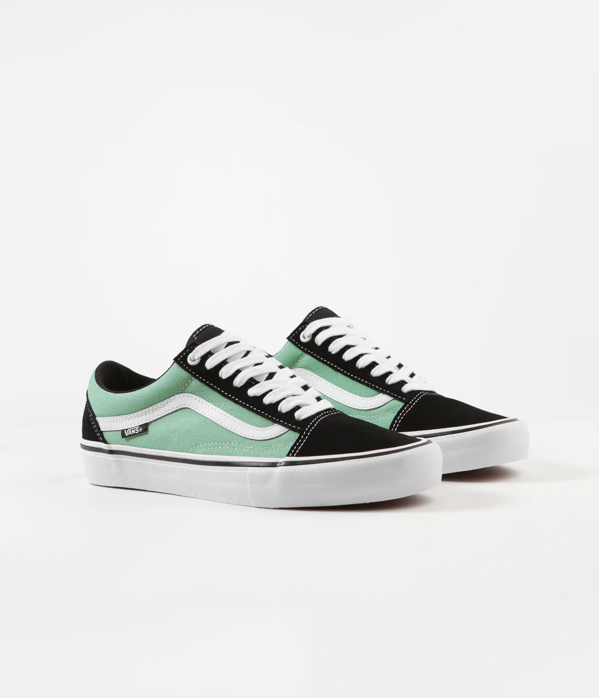Vans Old Skool Pro Shoes - Black / Jade - Image 2